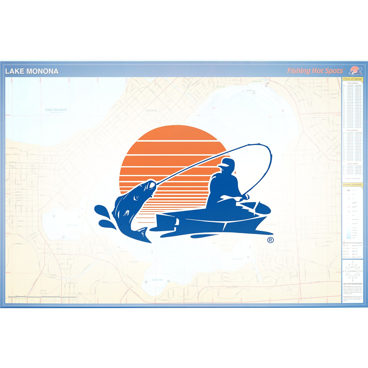 Lake Monona Fishing Map (Dane Co)