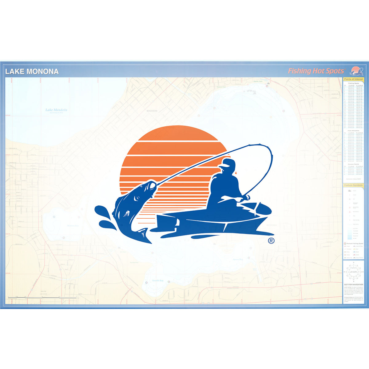 Lake Monona Fishing Map (Dane Co)