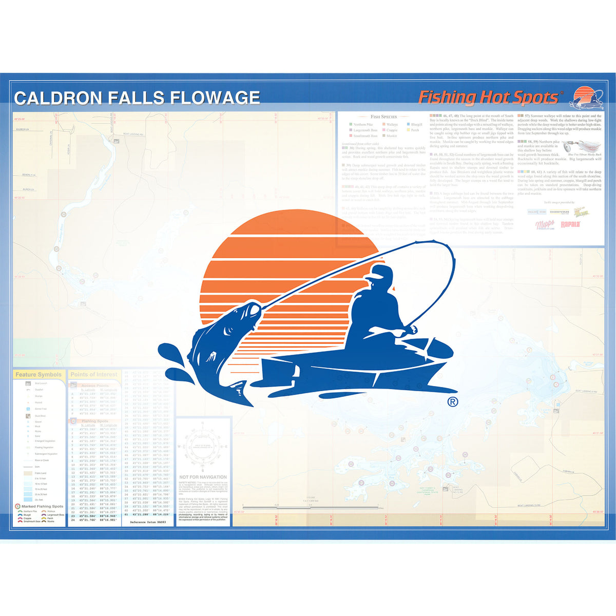 Caldron Falls Flowage (Marinette Co) Fishing Map