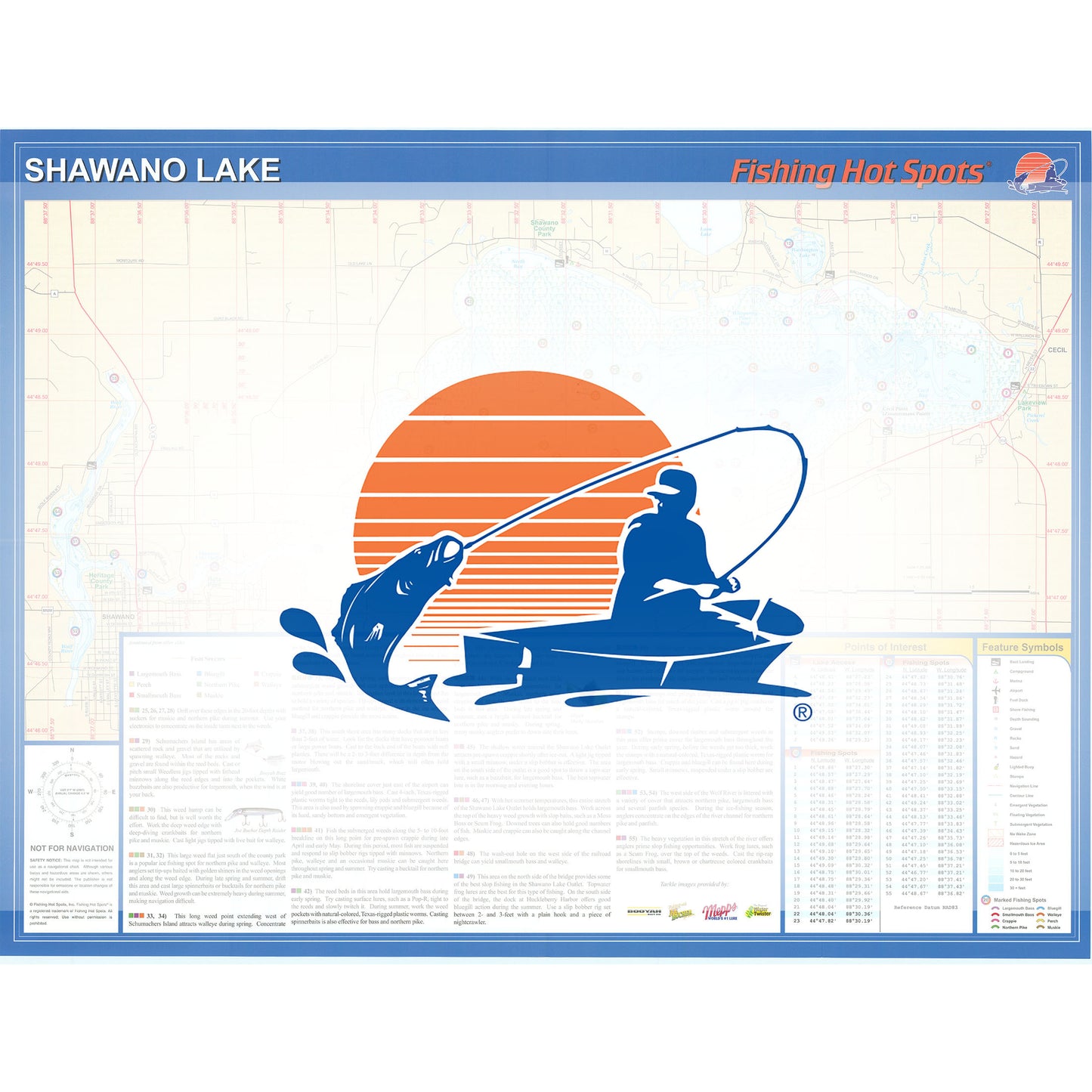 M149 - Shawano Lake (Shawano Co) Fishing Map