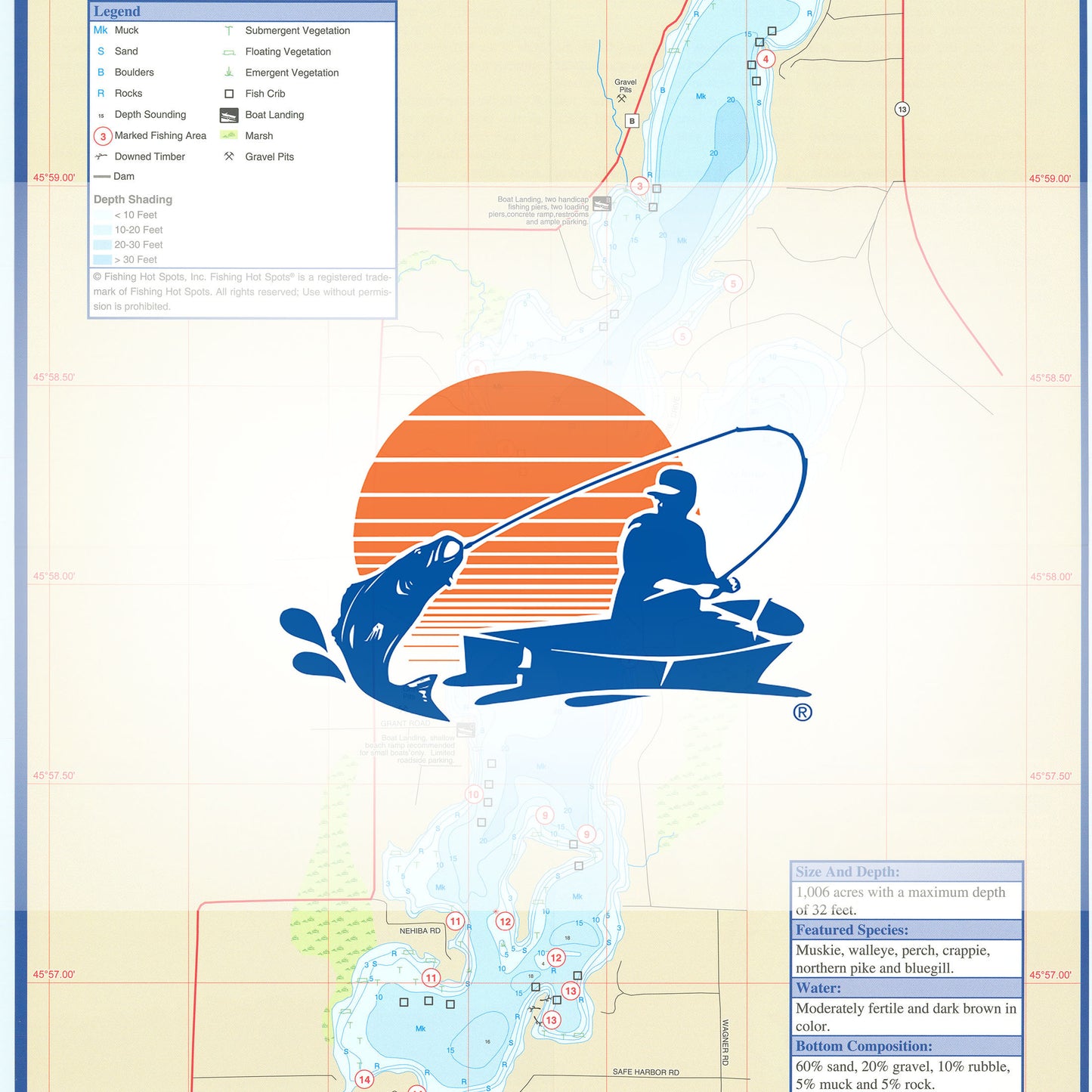 Butternut Lake (Price Co) Fishing Map