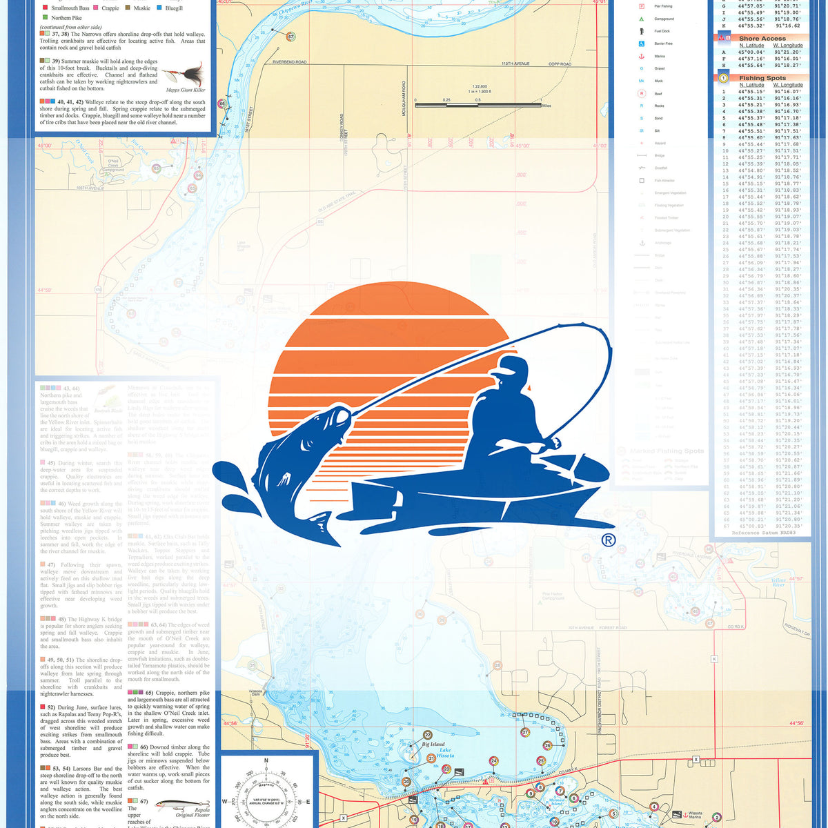 Lake Wissota Fishing Map (Chippewa Co)