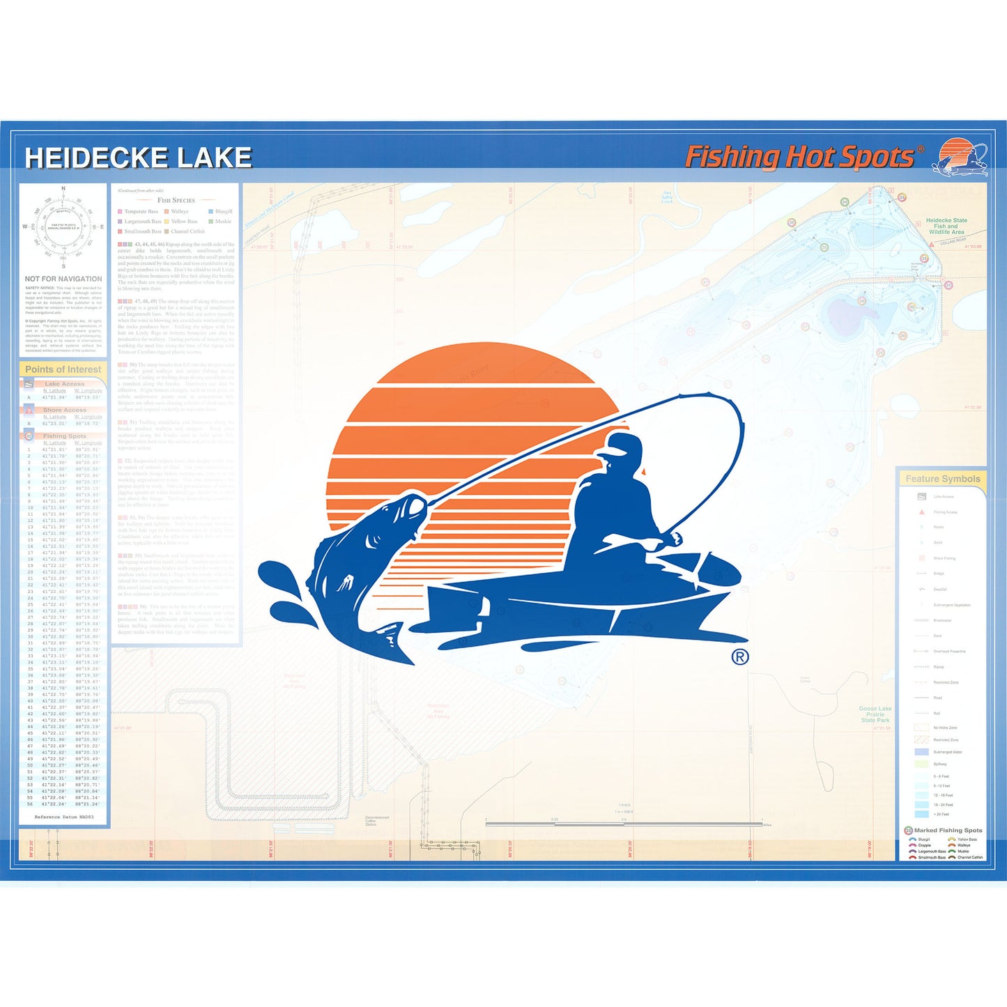 Heidecke (Collins) Lake Fishing Map