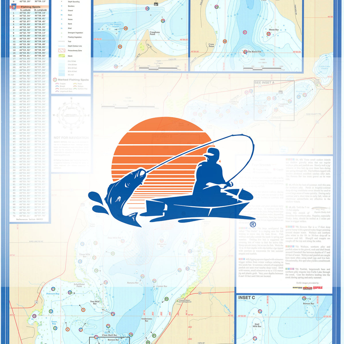 Lake Osakis Fishing Map