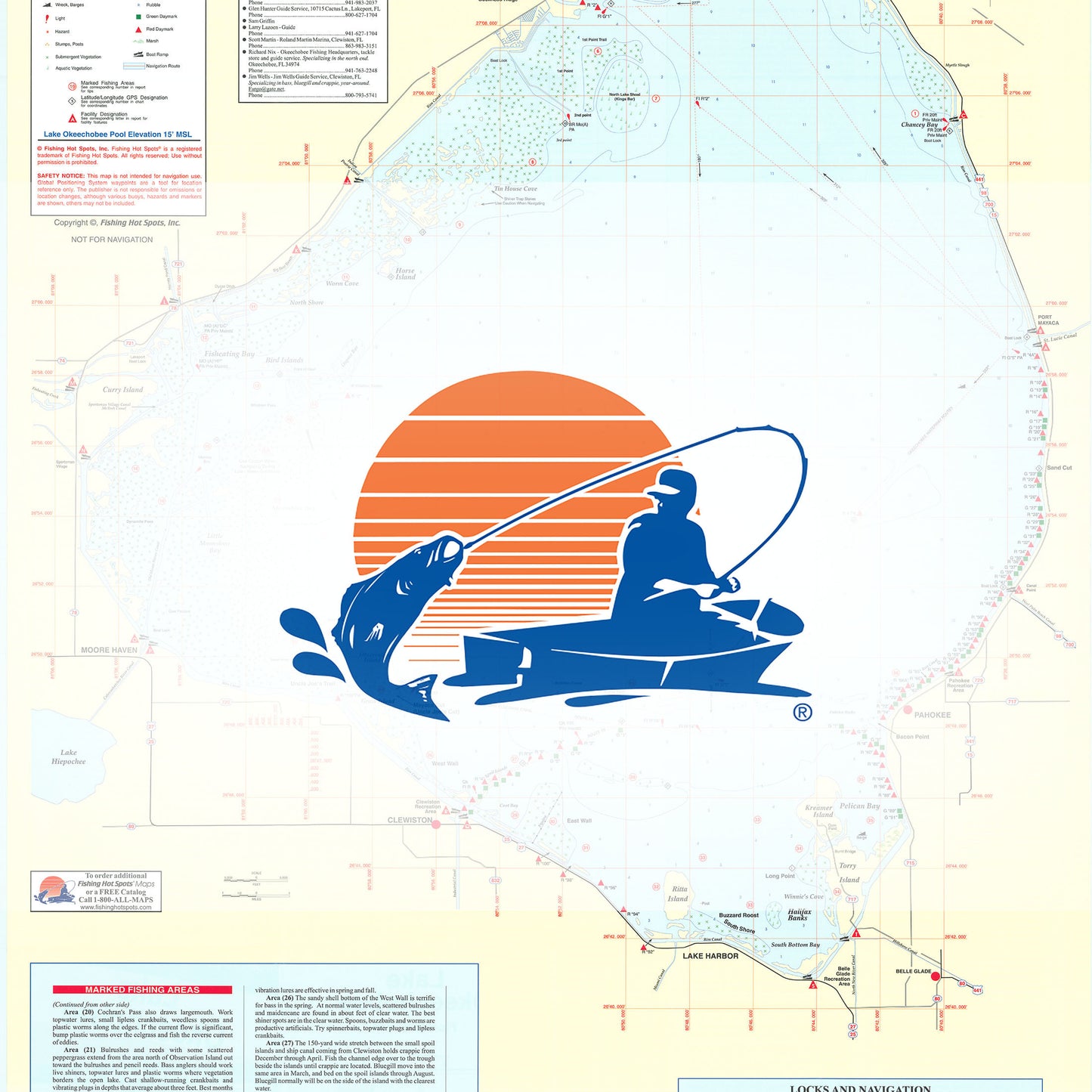 Lake Okeechobee Fishing Map