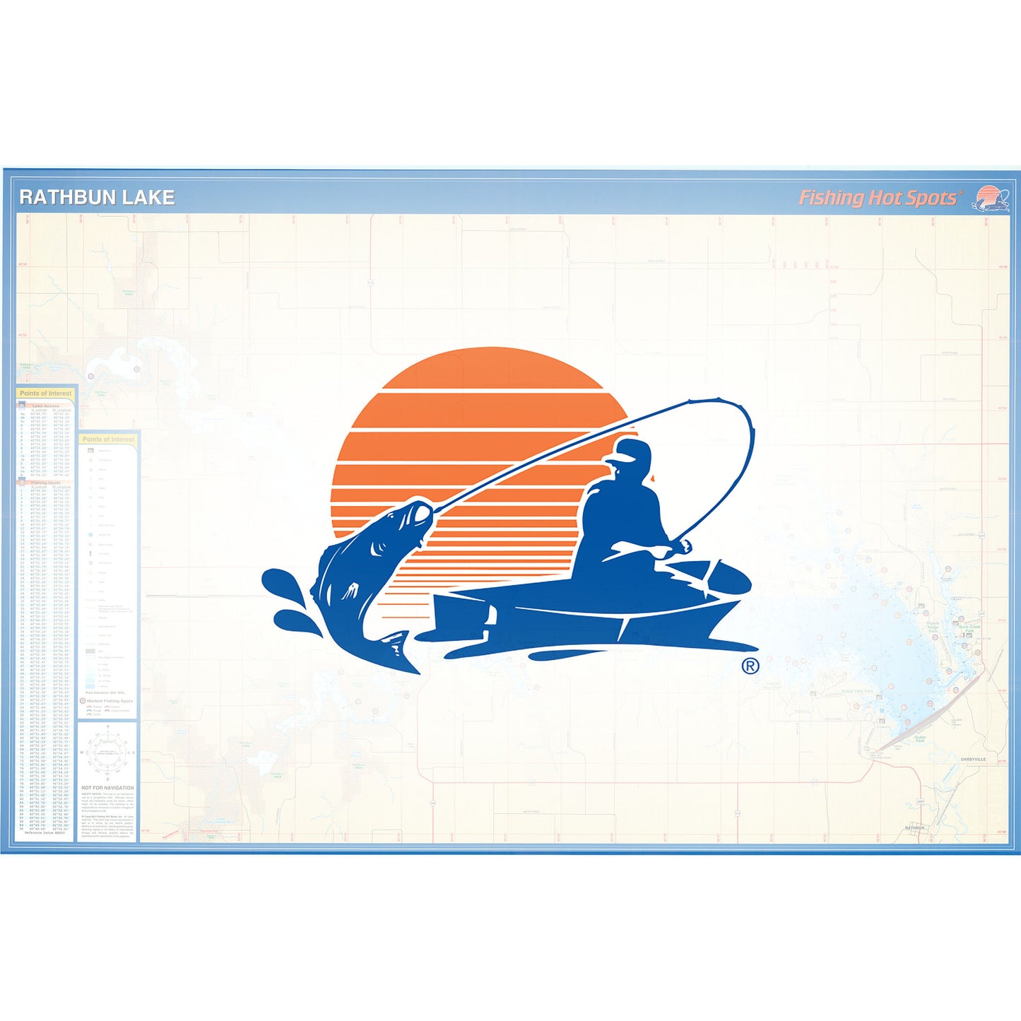 Rathbun Lake Fishing Map