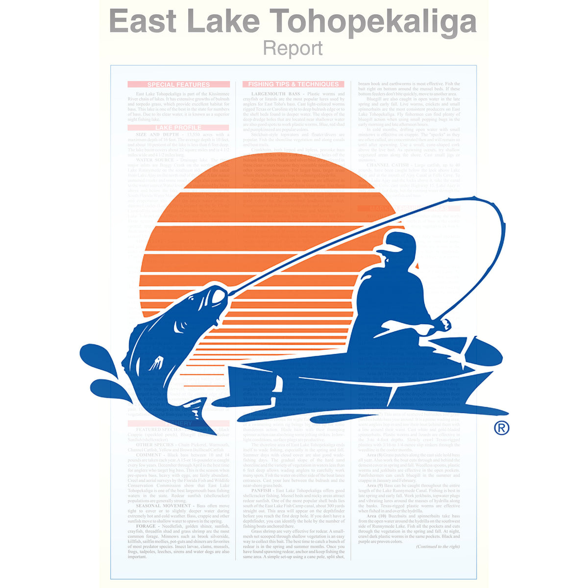 East Lake Tohopekaliga Fishing Map