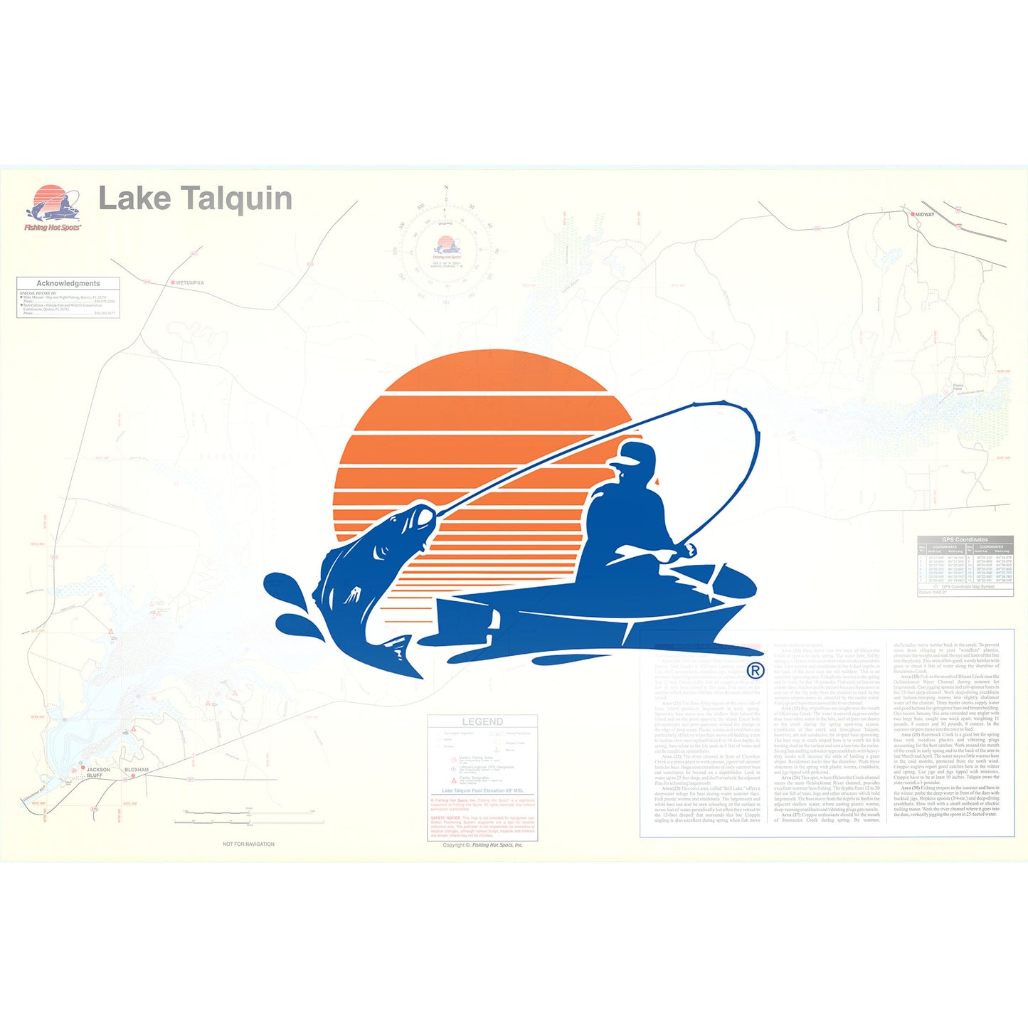 Lake Talquin Fishing Map