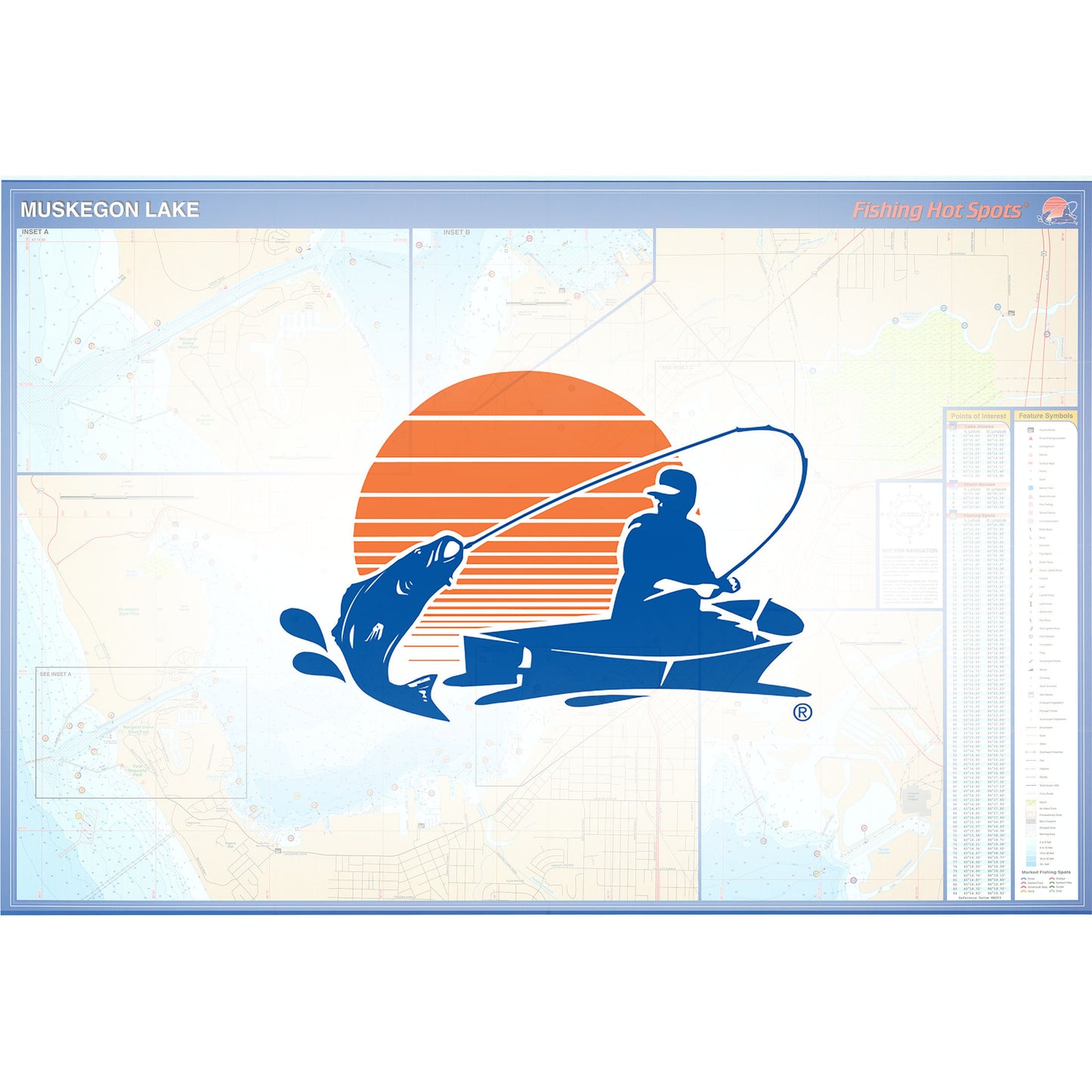 Muskegon Lake Fishing Map