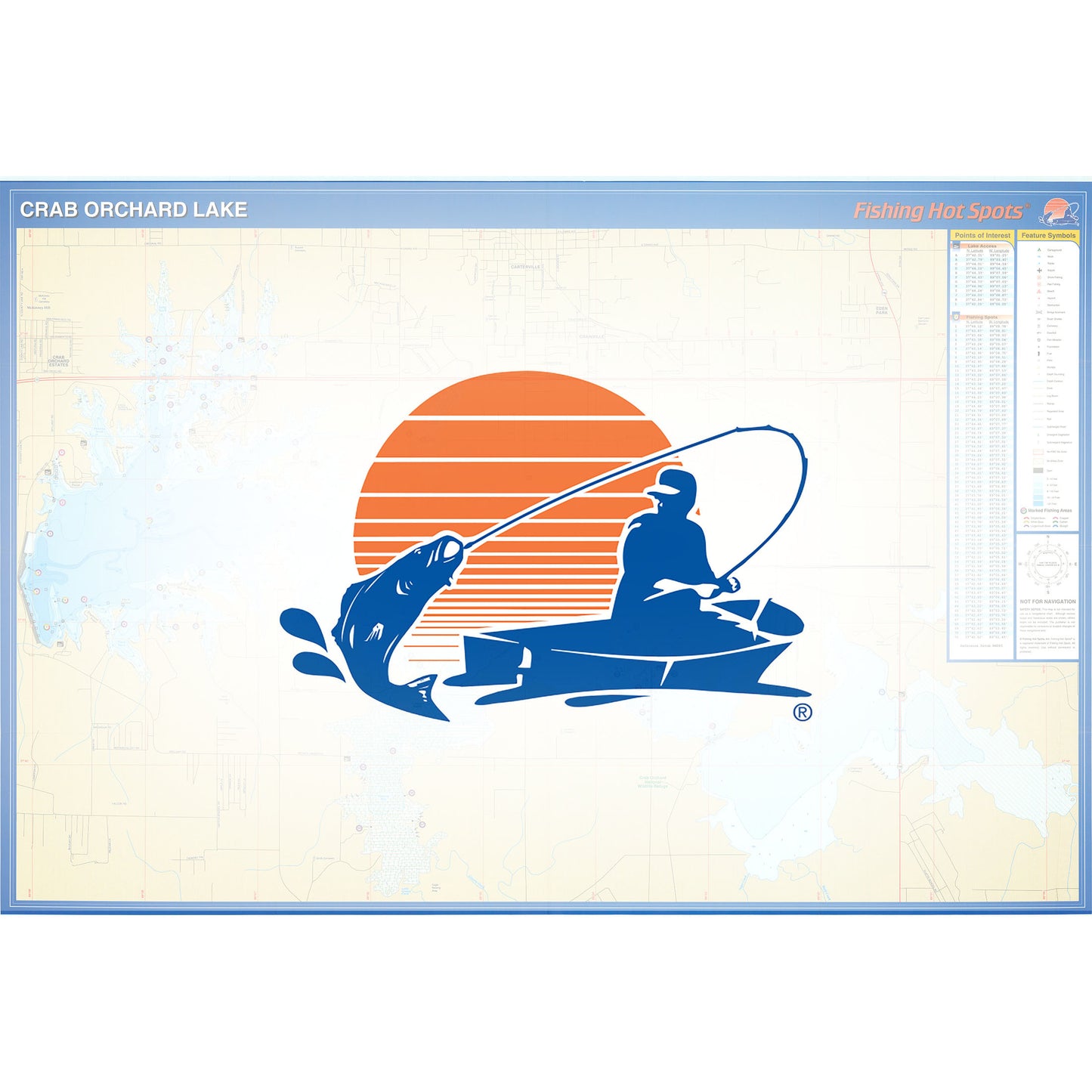 Crab Orchard Lake Fishing Map