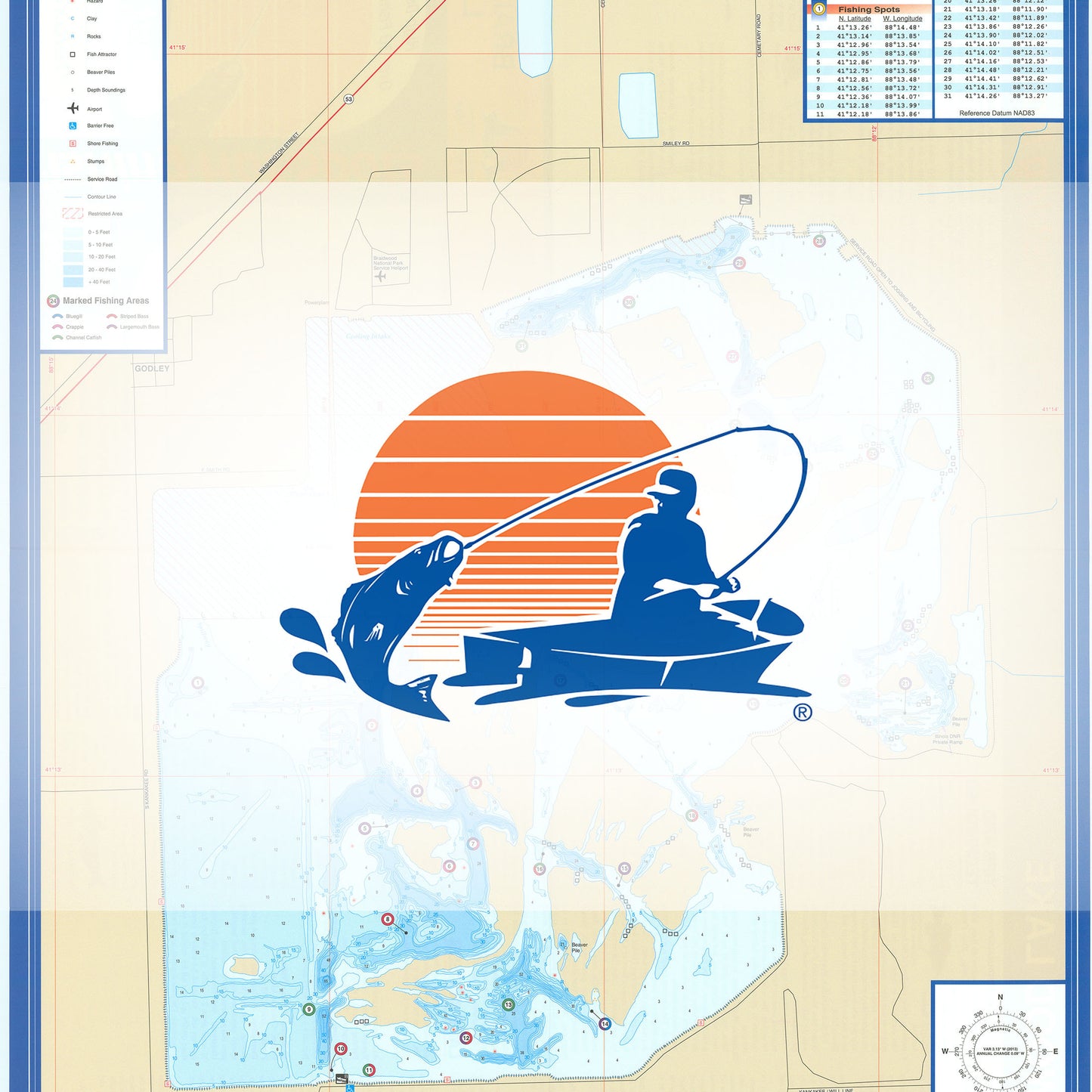 Braidwood Lake Fishing Map