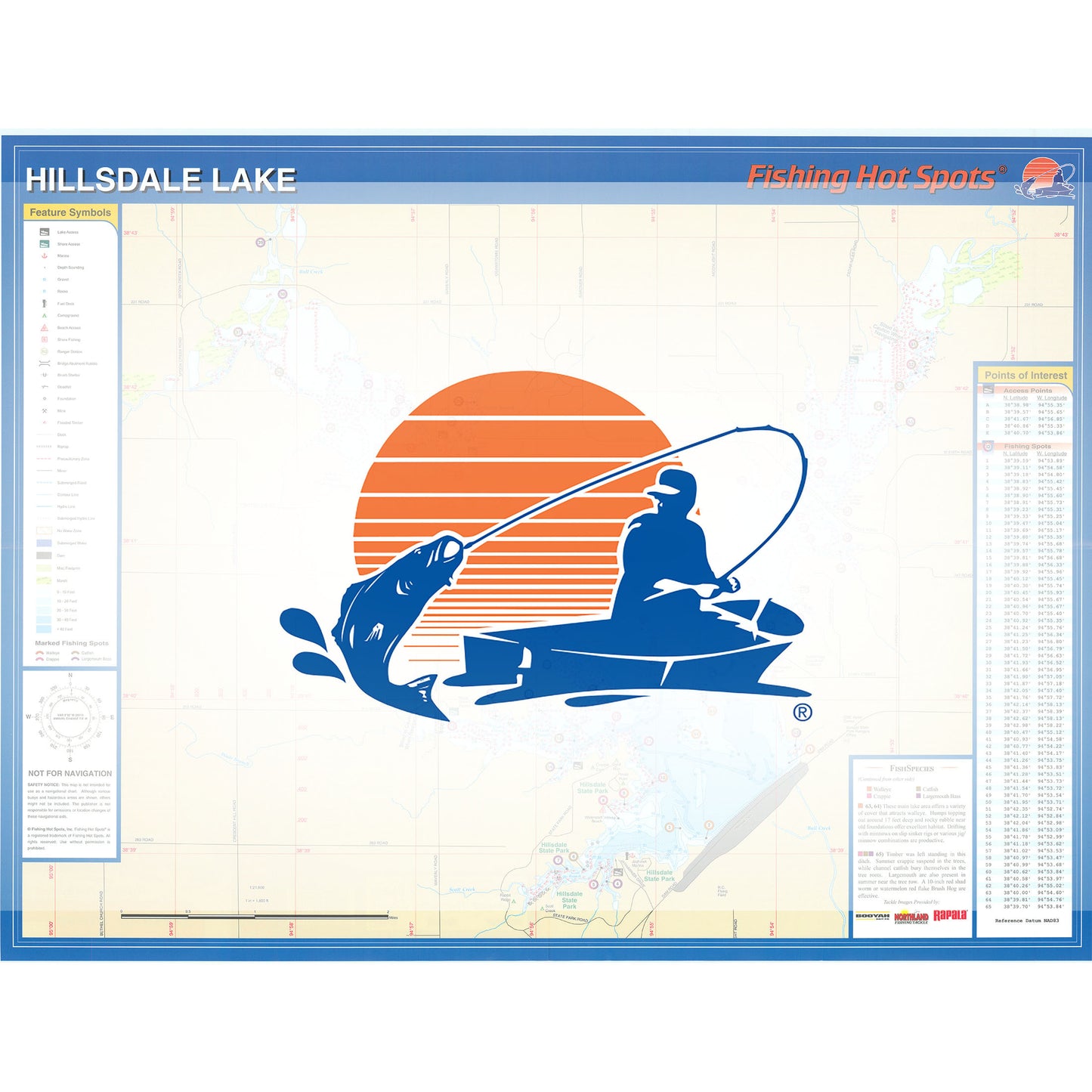 Hillsdale Lake Fishing Map