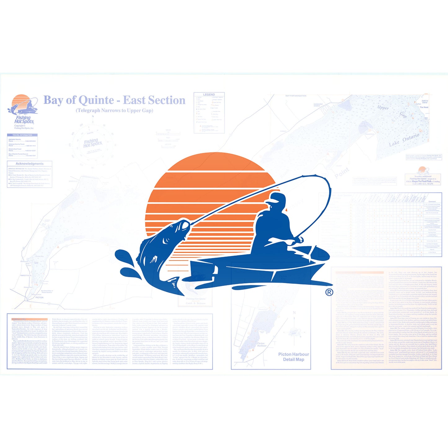 Bay of Quinte-E (Telegraph Narrows to Upper Gap) Fishing Map