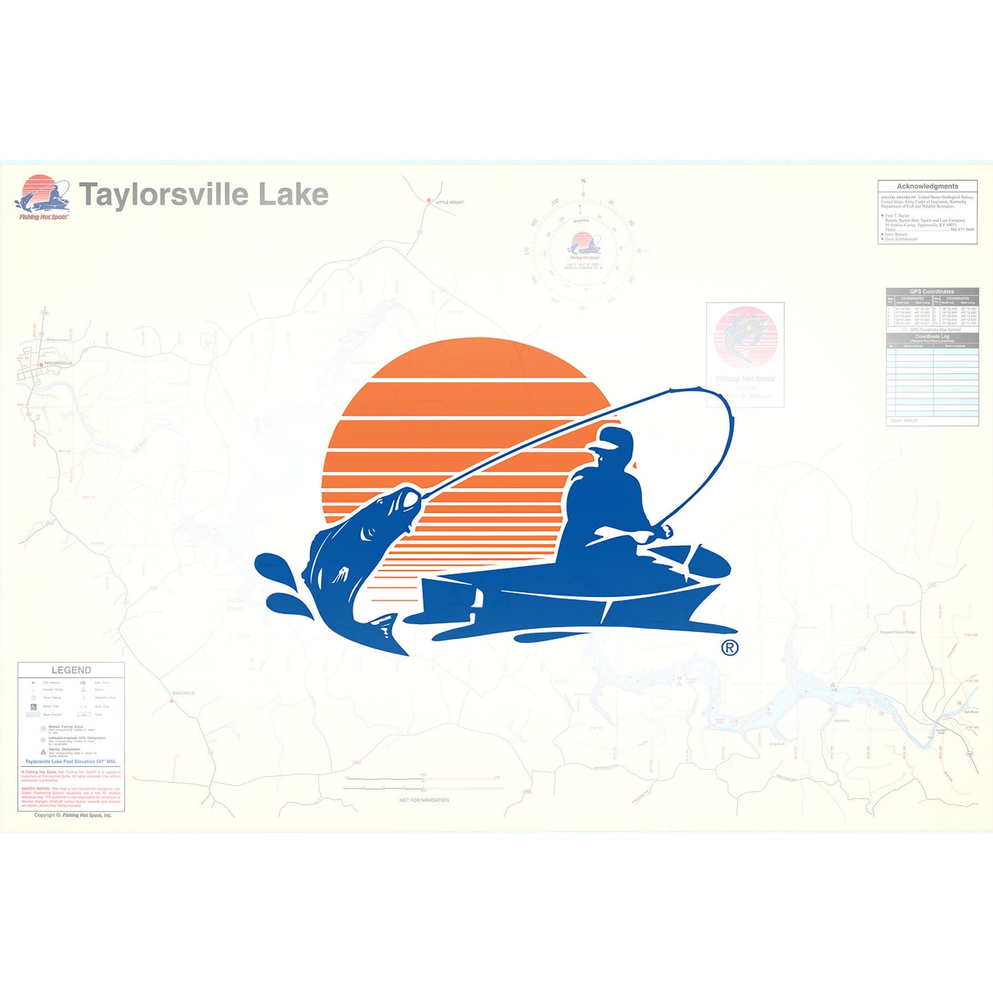 Taylorsville Lake Fishing Map