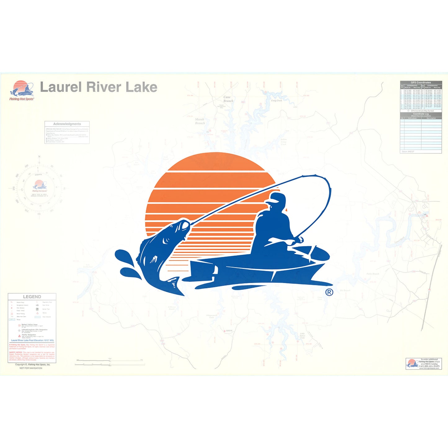 Laurel River Lake Fishing Map