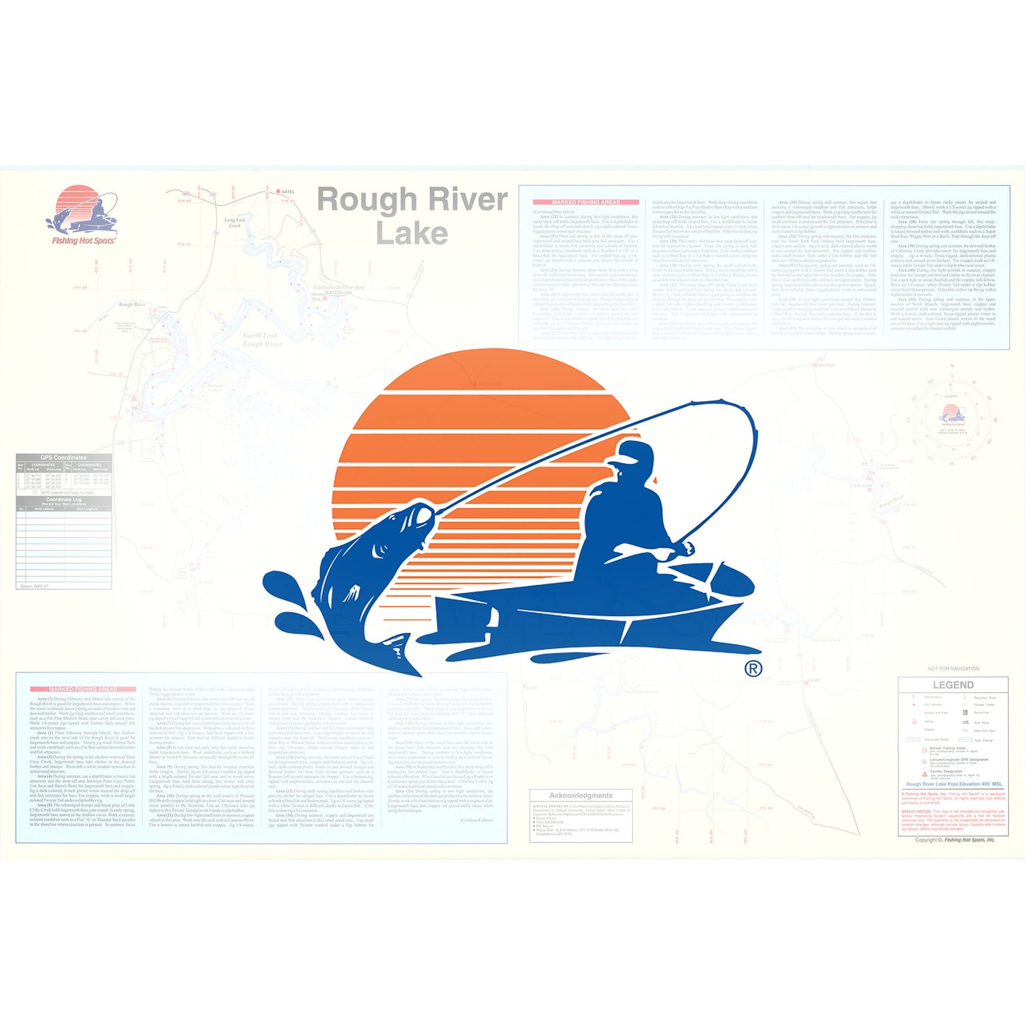 Rough River Lake (KY) Fishing Map