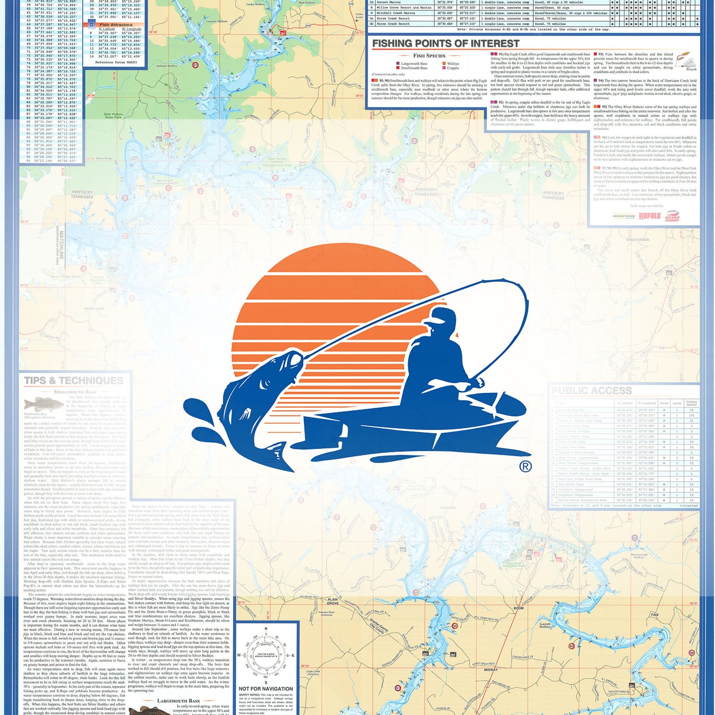 Dale Hollow Lake Fishing Map