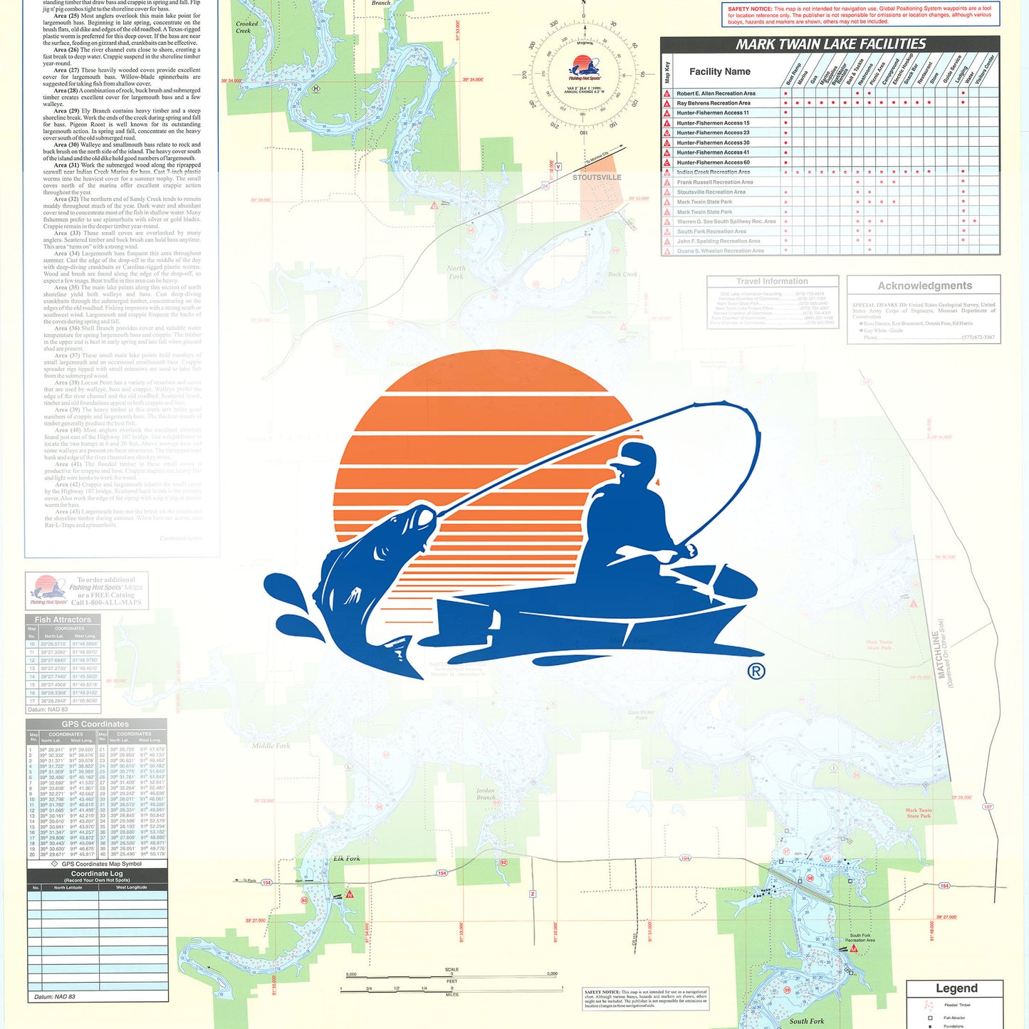 Mark Twain Lake Fishing Map