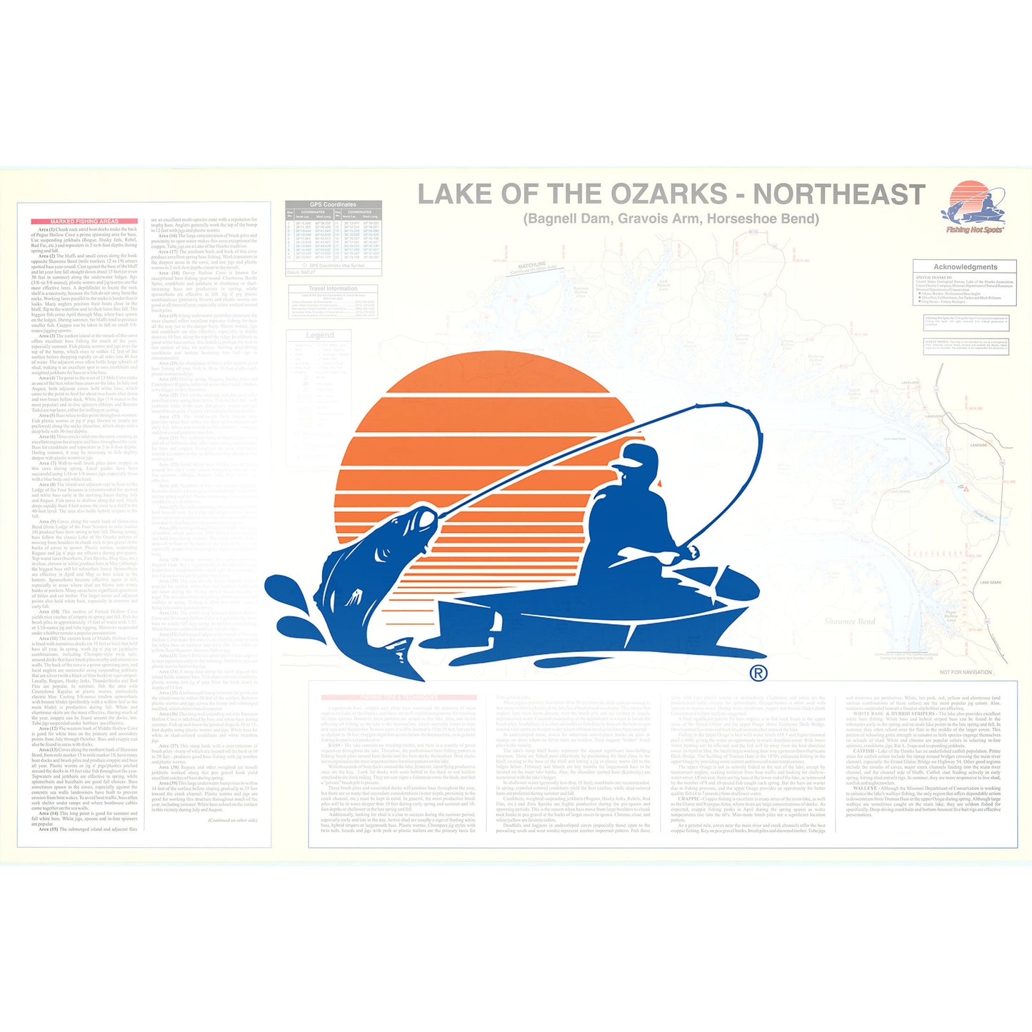 Lake of the Ozarks-Northeast (Milemarker 17 to Bagnell Dam) Fishing Map
