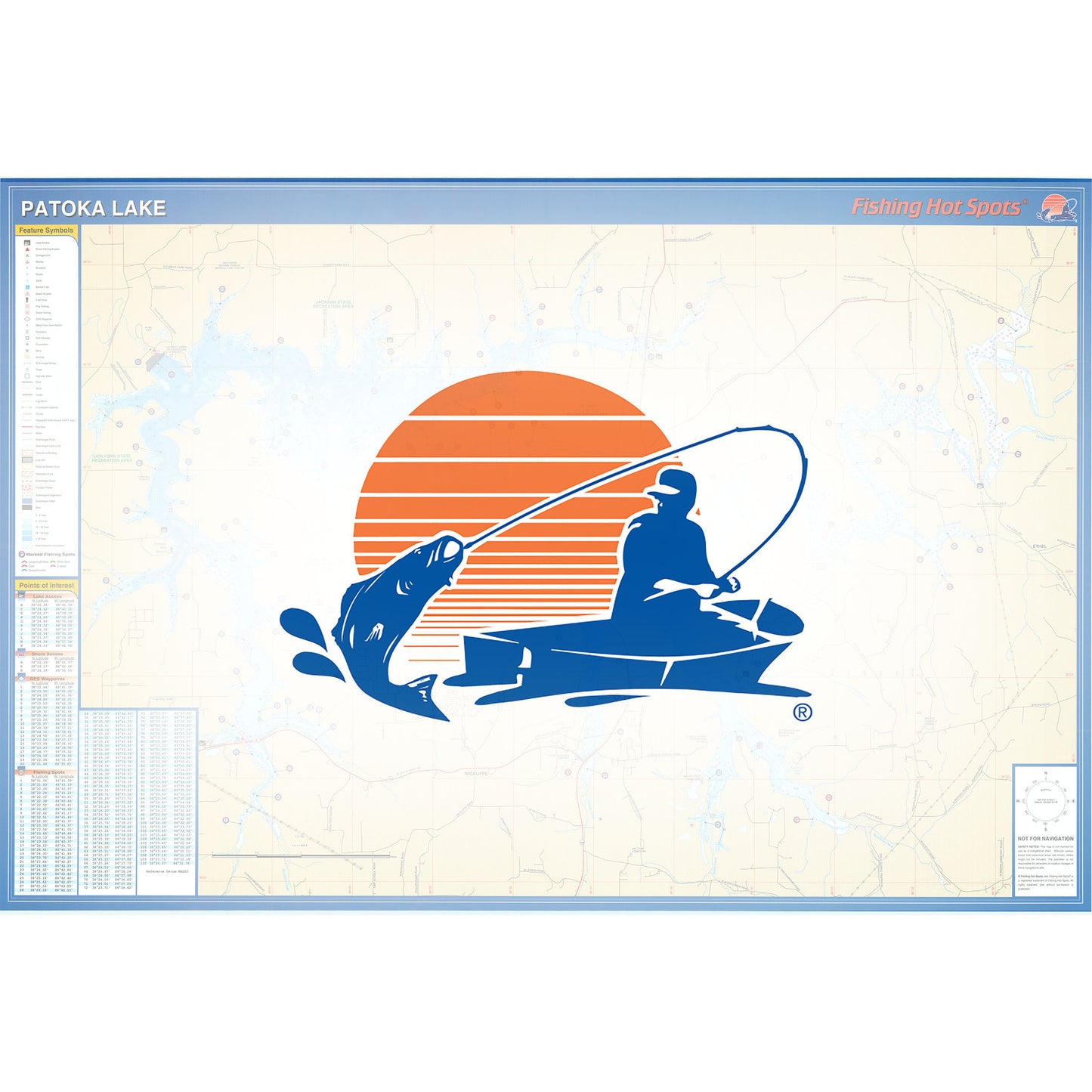 Patoka Lake Fishing Map
