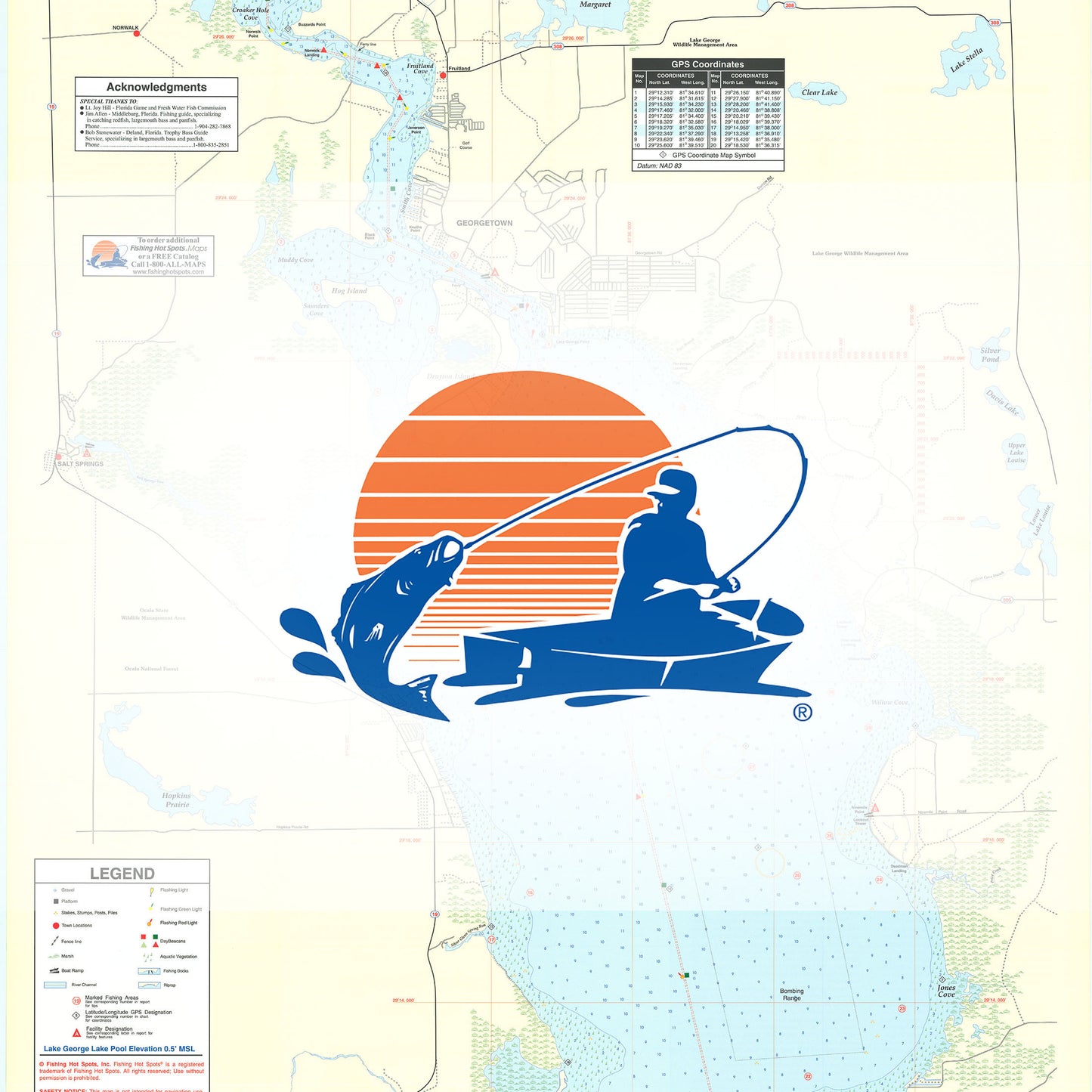 Lake George Fishing Map (Florida)