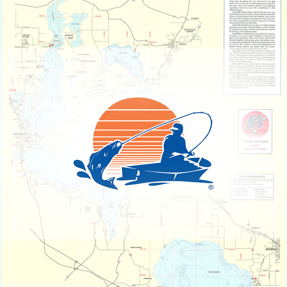Harris Chain of Lakes Fishing Map