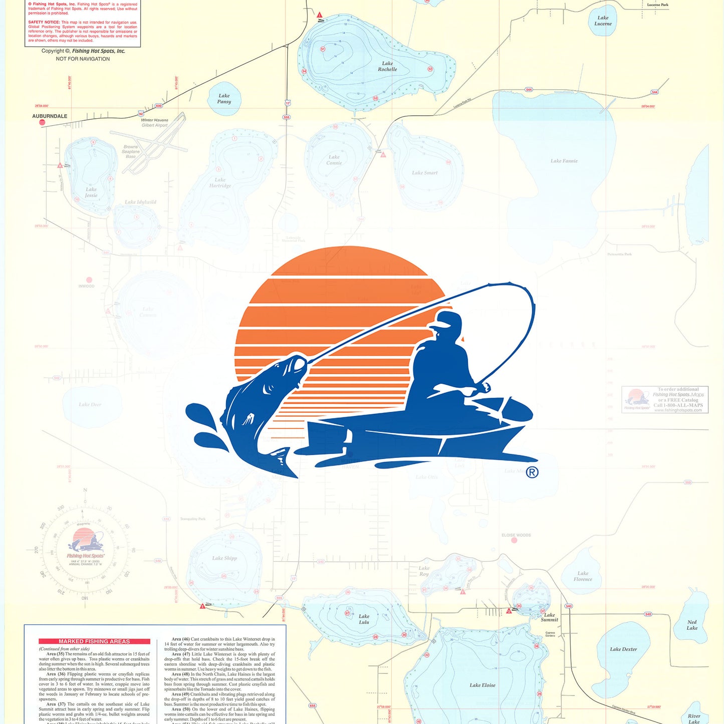 Winter Haven Chain Fishing Map