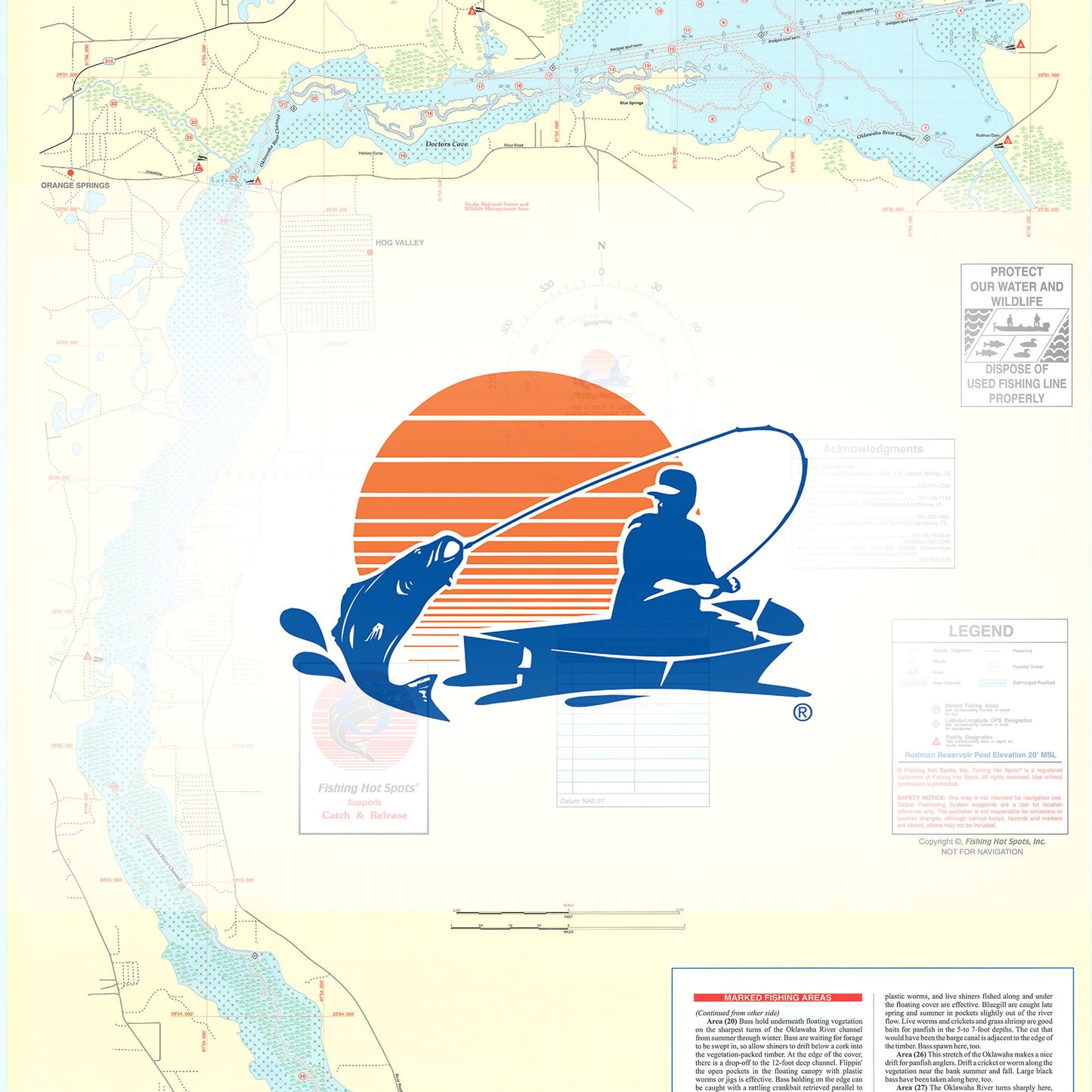 Rodman Reservoir Fishing Map
