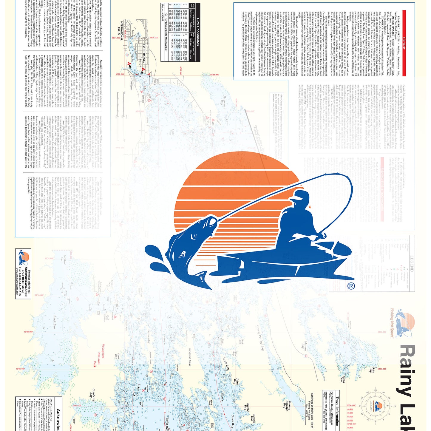 Rainy Lake South Fishing Map