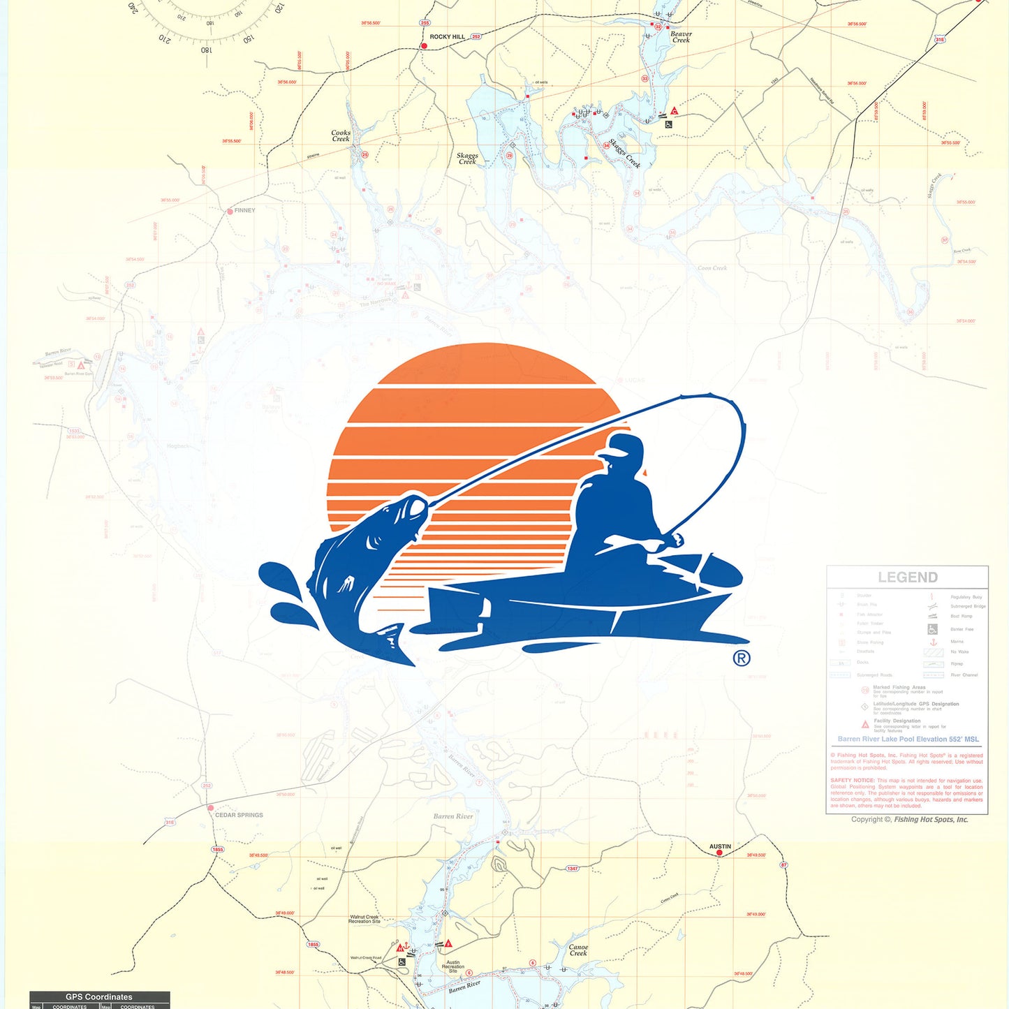 Barren River Lake (KY) Fishing Map