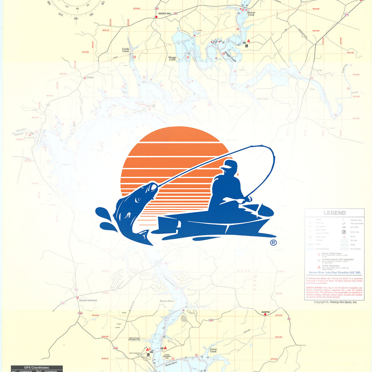Barren River Lake (KY) Fishing Map