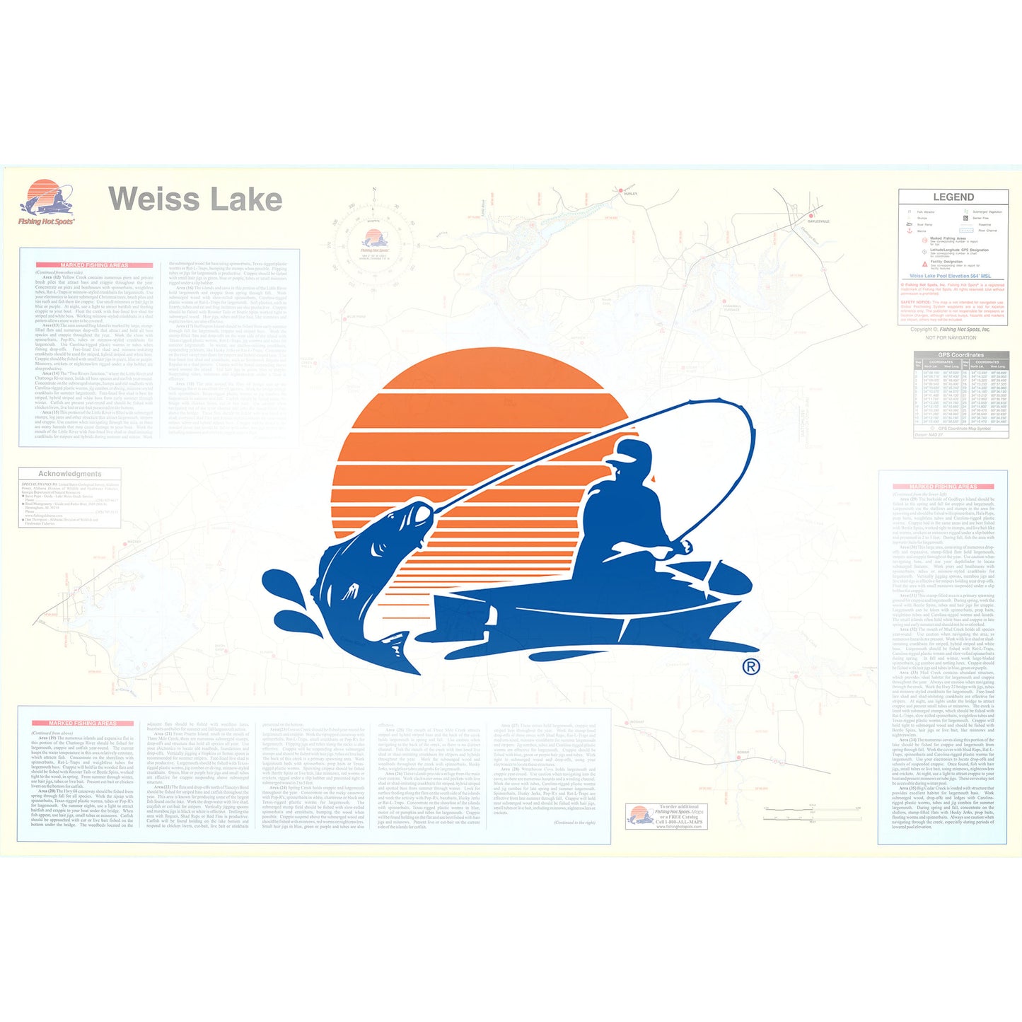 Weiss Lake Fishing Map