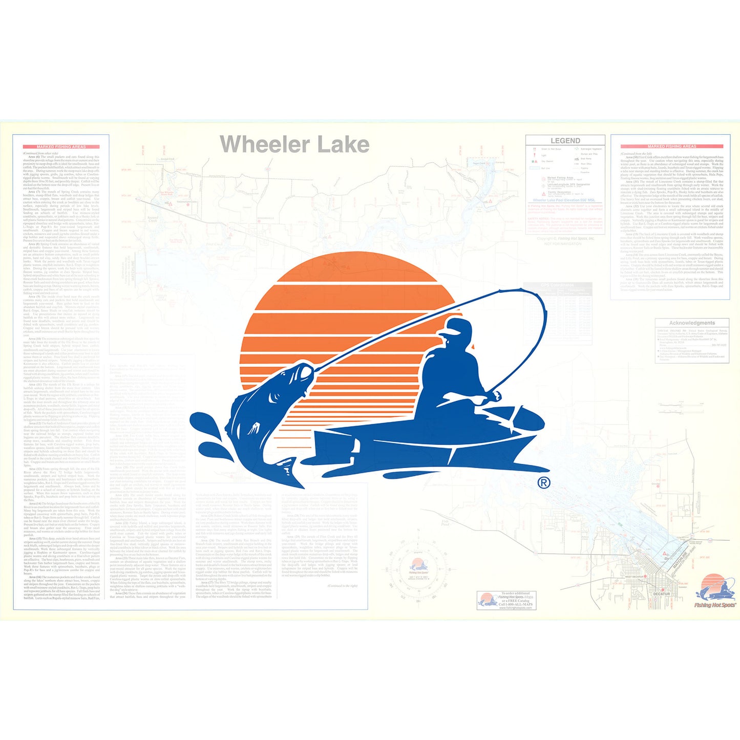 Wheeler Lake Fishing Map