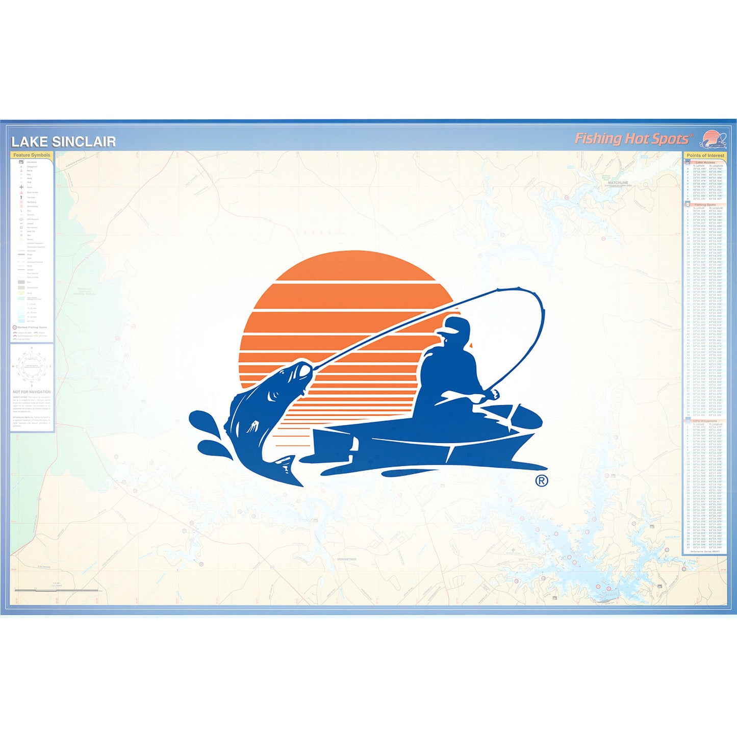 Lake Sinclair Fishing Map