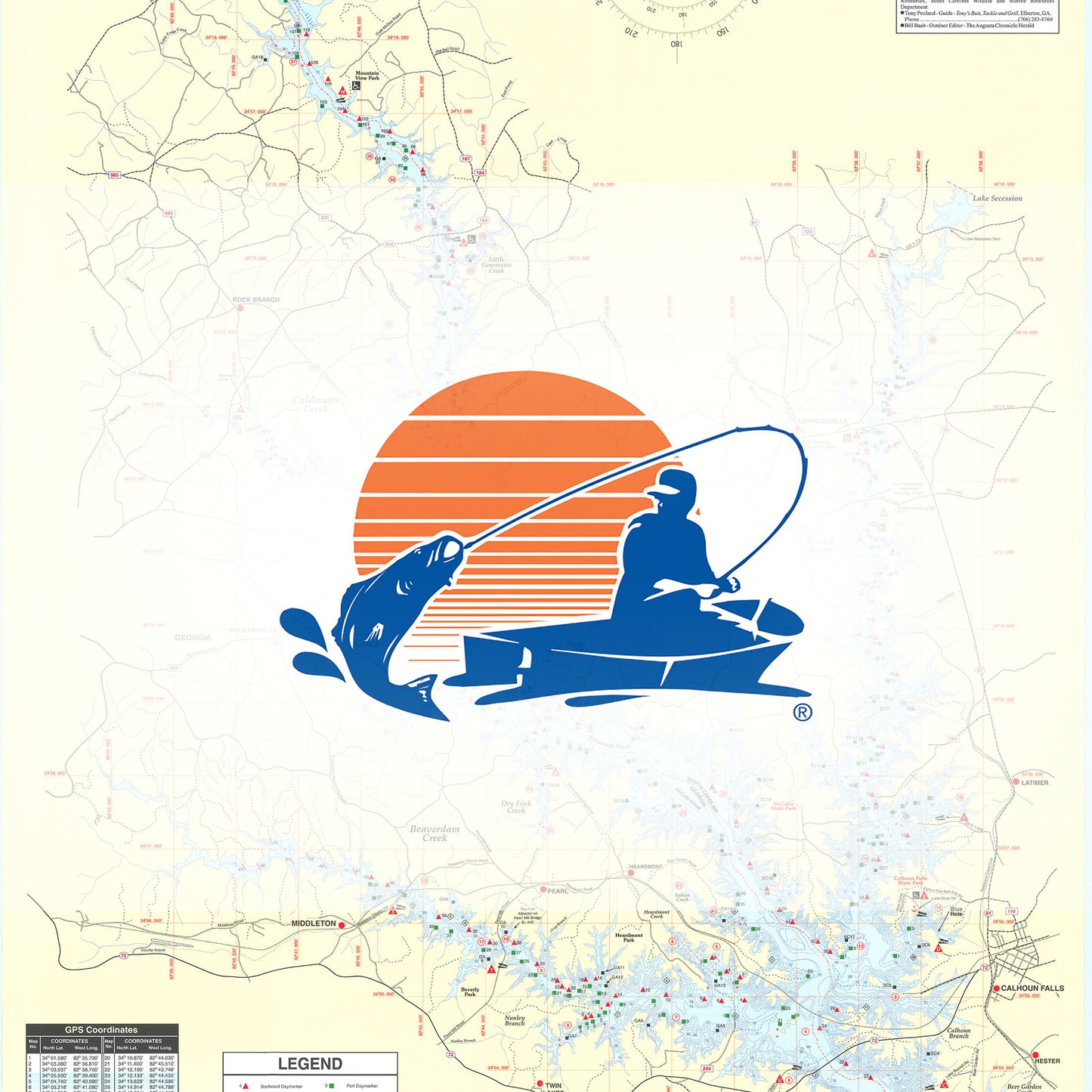 Richard B. Russell Lake Fishing Map