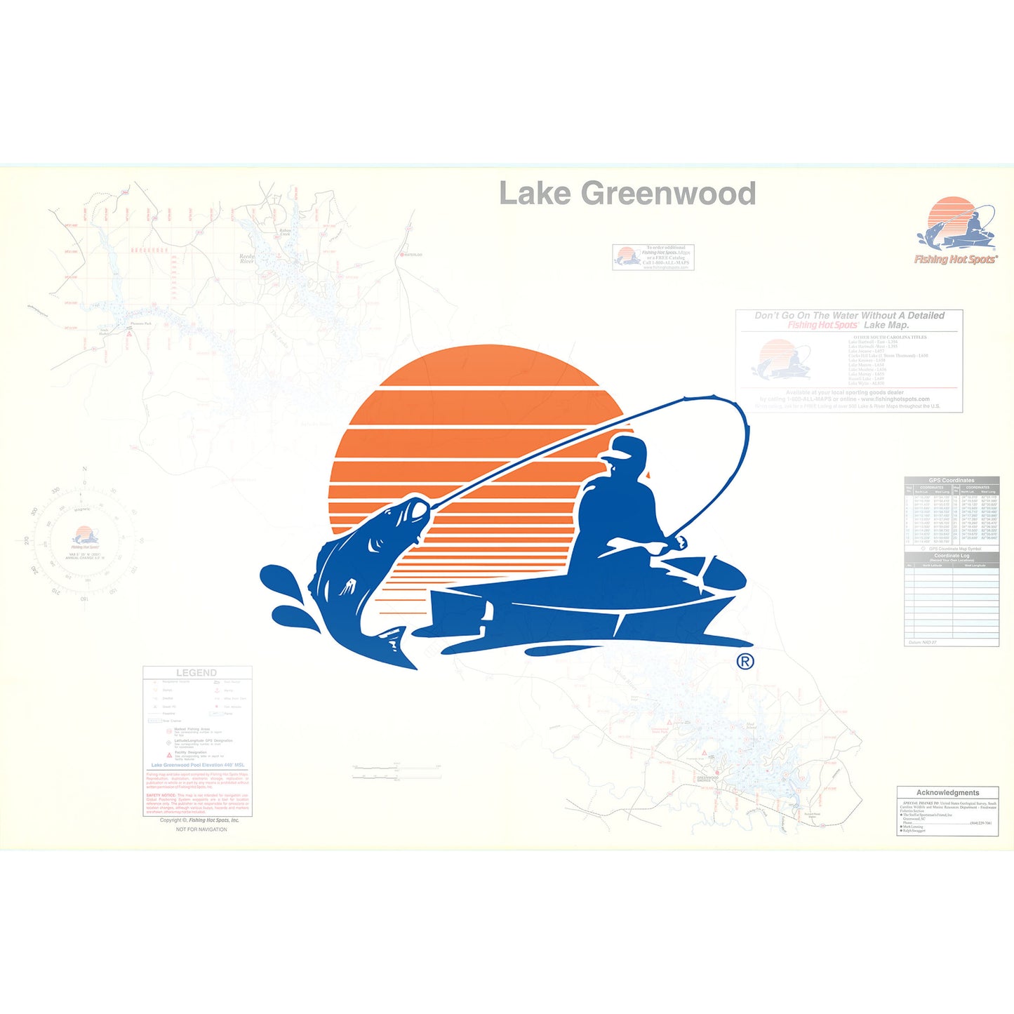 Lake Greenwood Fishing Map