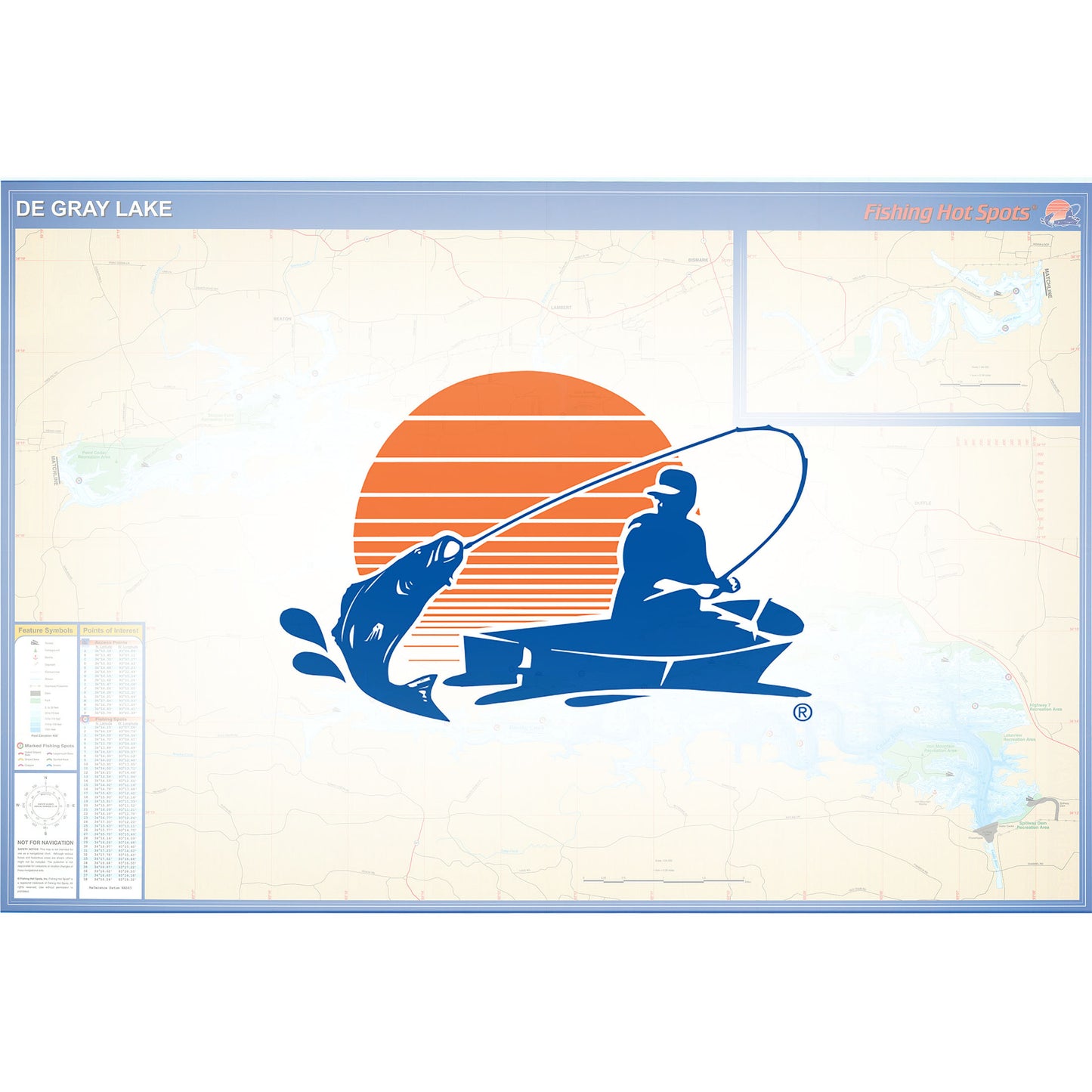 DeGray Lake Fishing Map