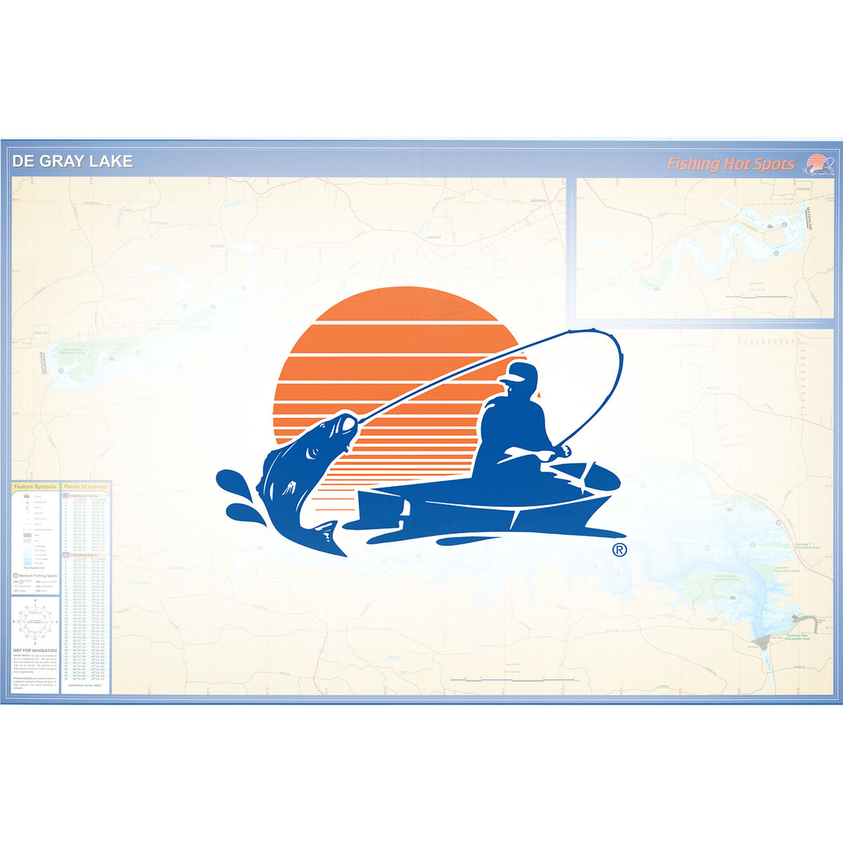 DeGray Lake Fishing Map