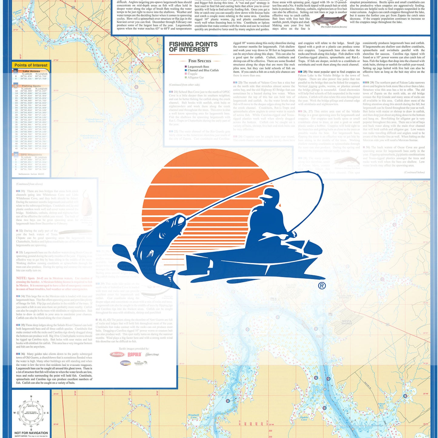 Falcon Lake Fishing Map