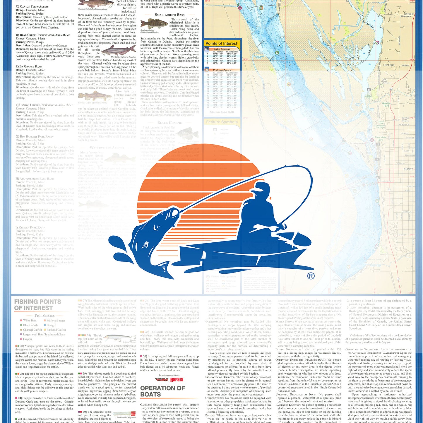 Mississippi River-Pool 21 Fishing Map