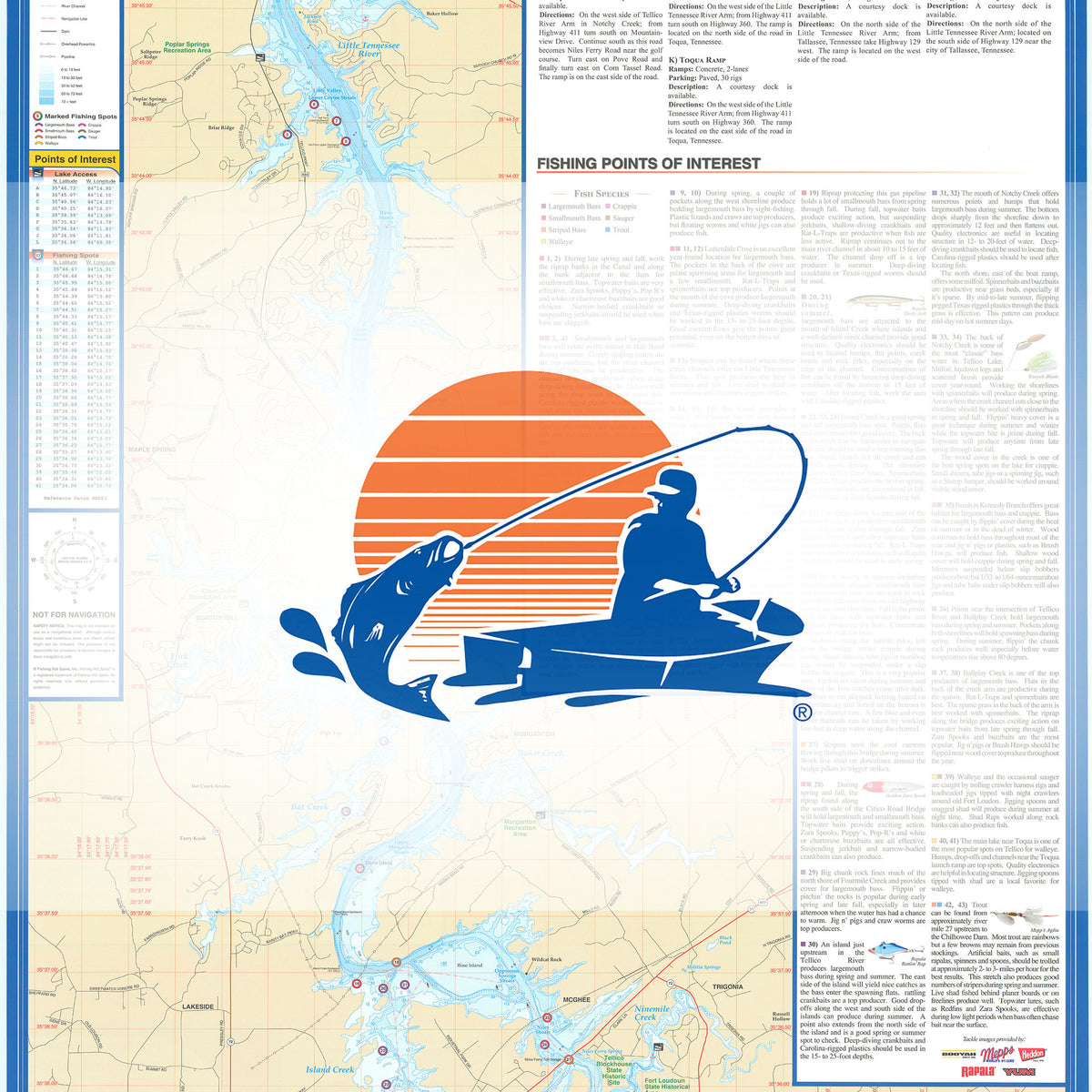 Tellico Lake Fishing Map