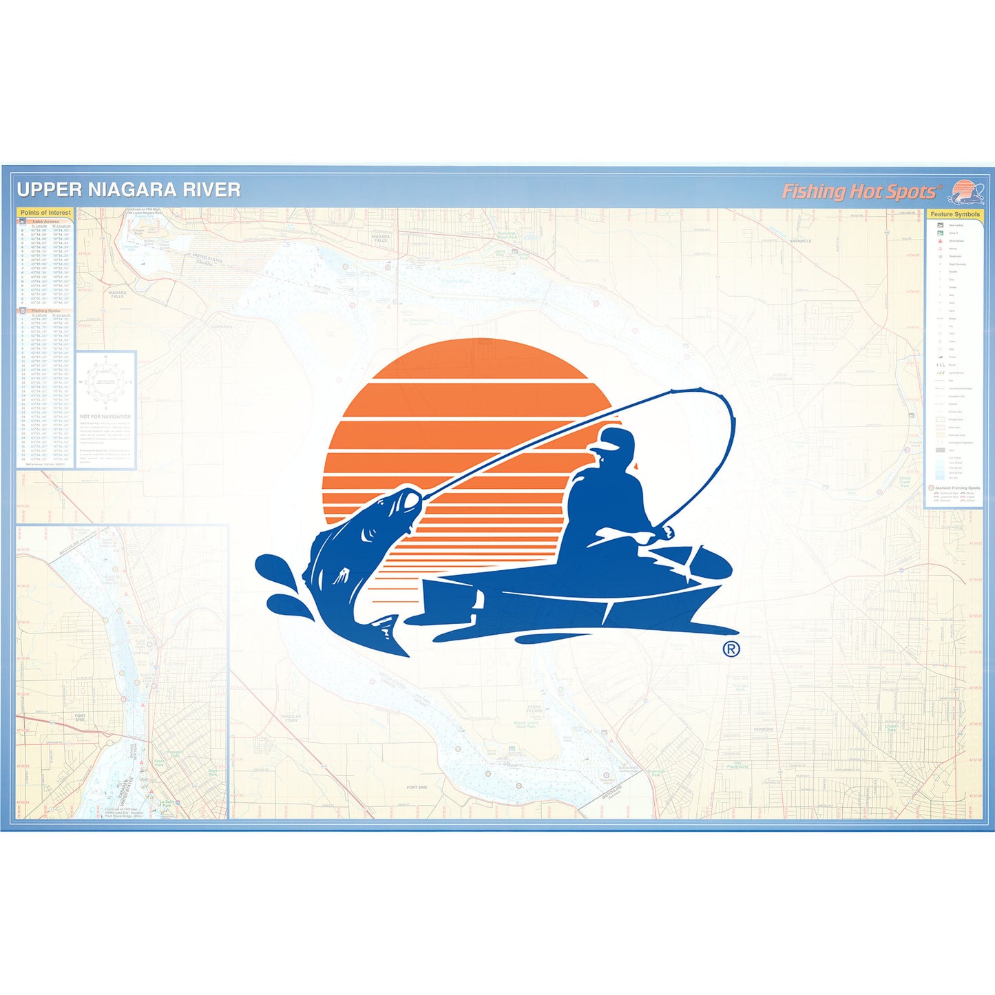 Upper Niagara River Fishing Map
