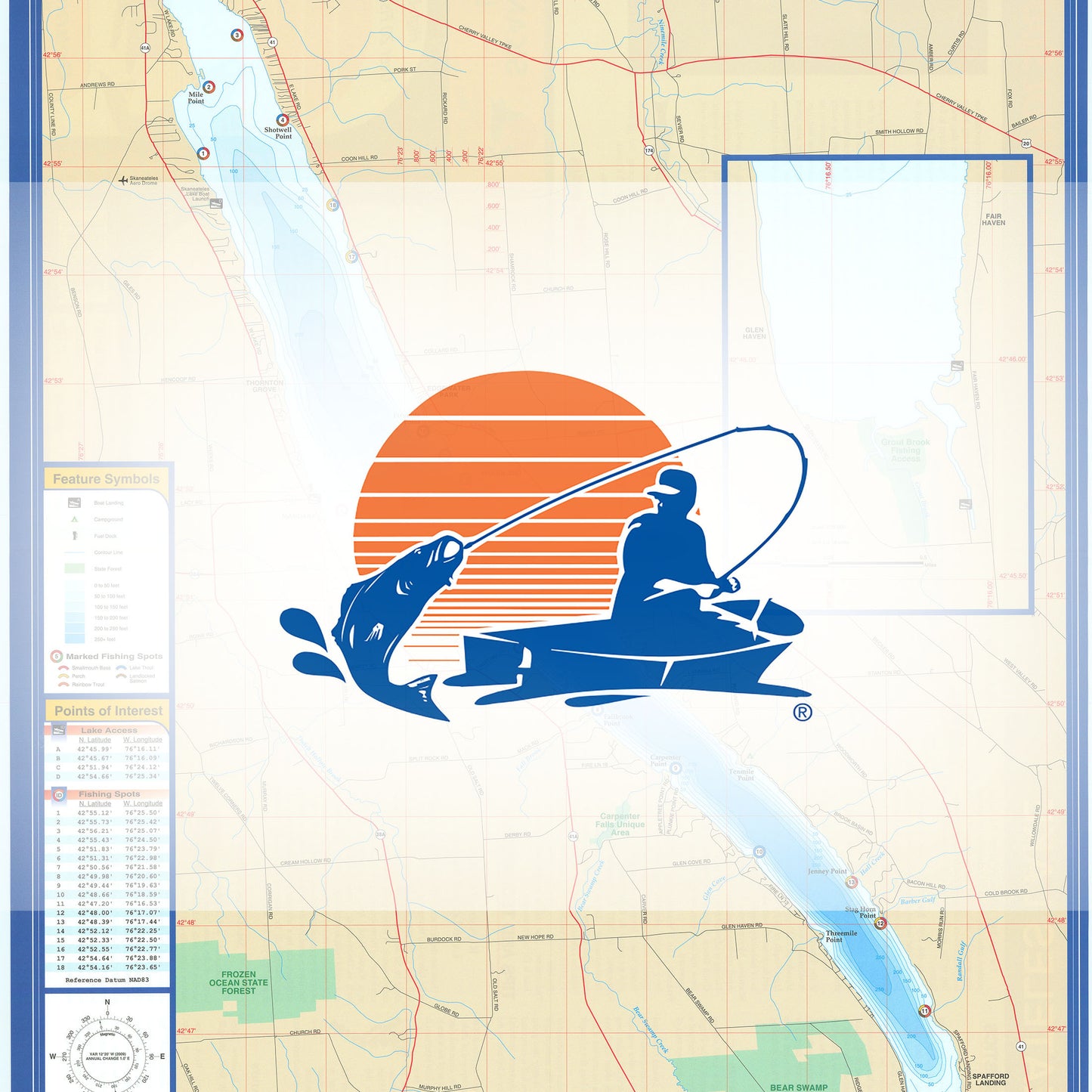 Skaneatles Fishing Map