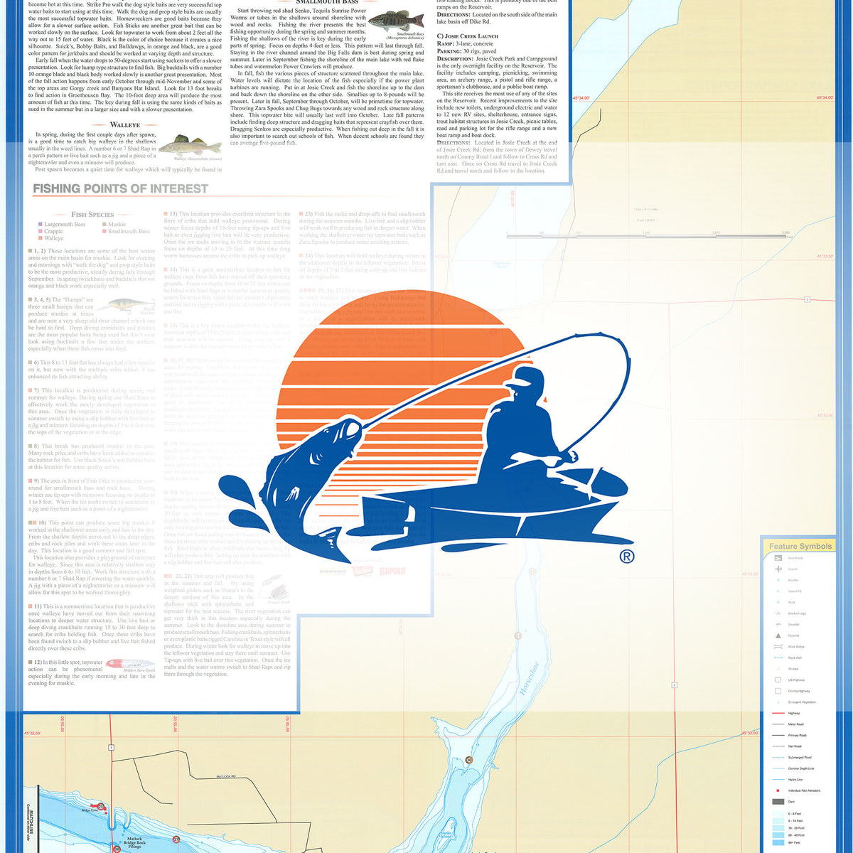 Dairyland Flowage Fishing Map