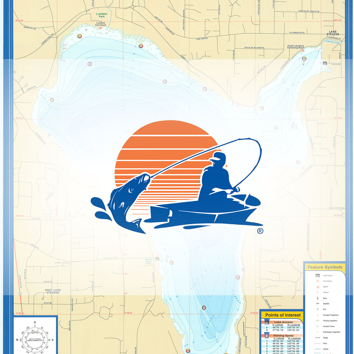 Lake Stevens Fishing Map