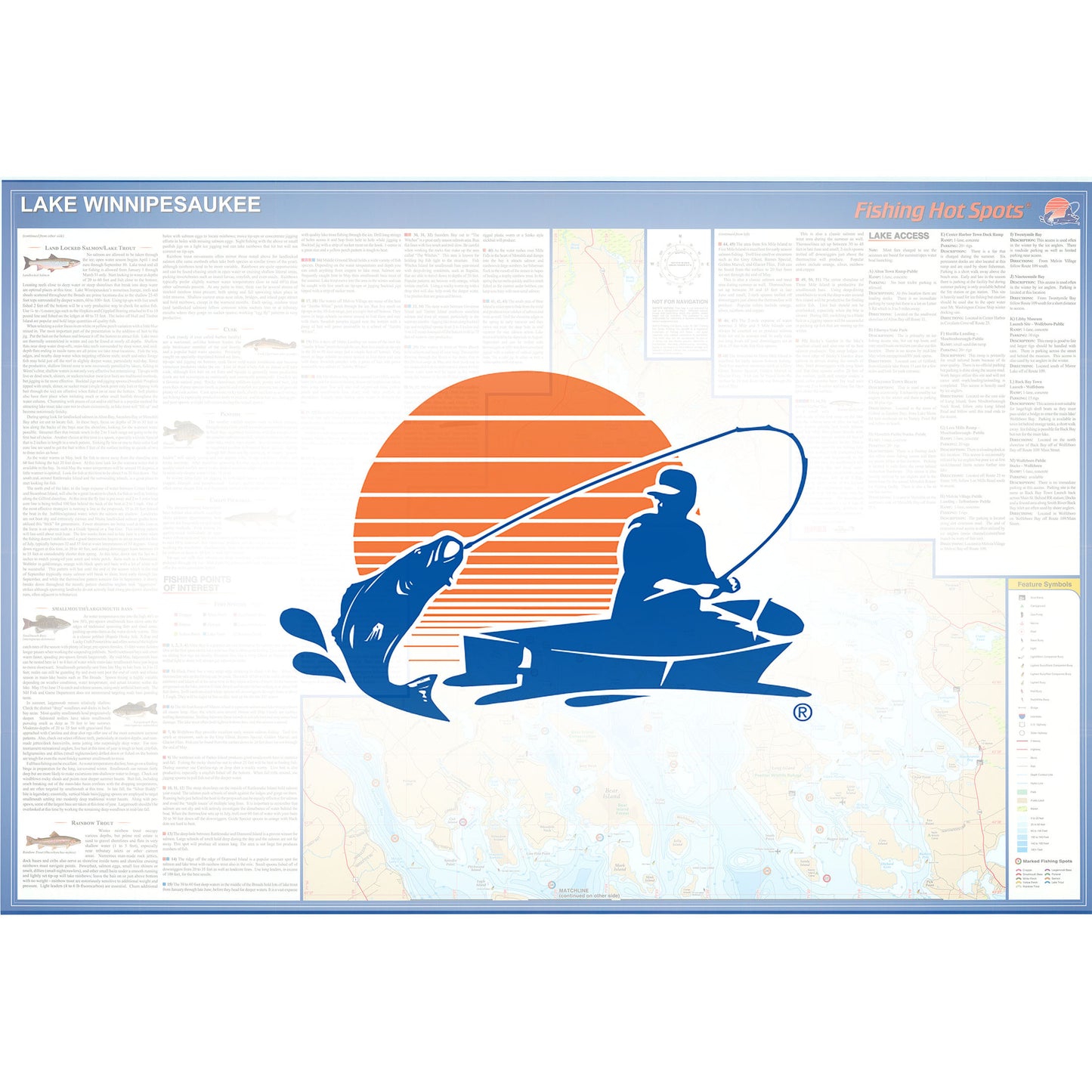 Lake Winnipesaukee Fishing Map