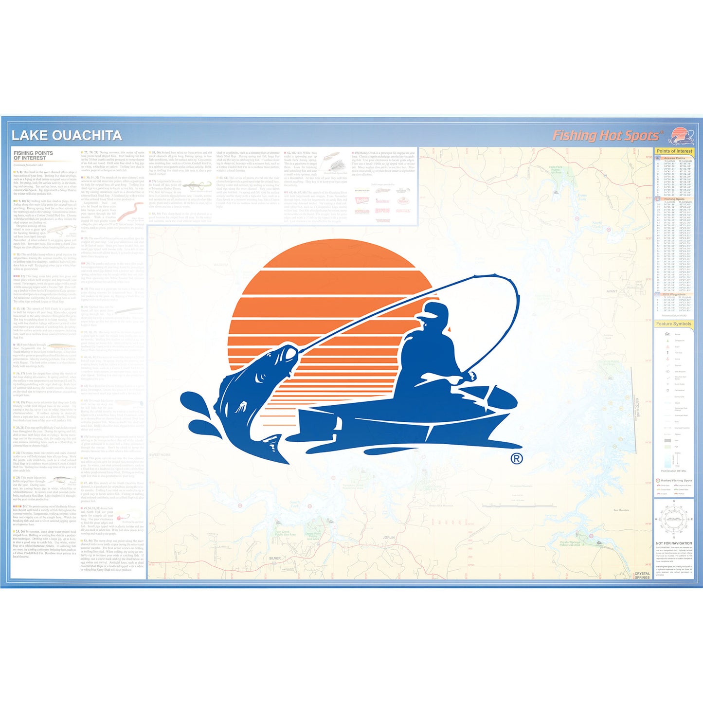 Lake Ouachita Fishing Map