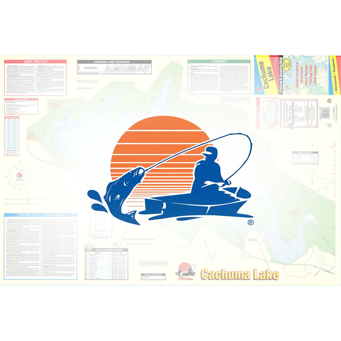 Cachuma Lake Fishing Map