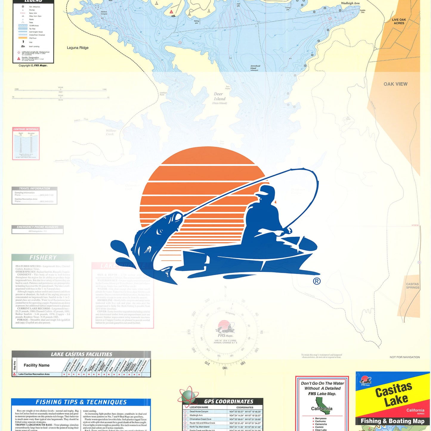 Casitas Lake Fishing Map