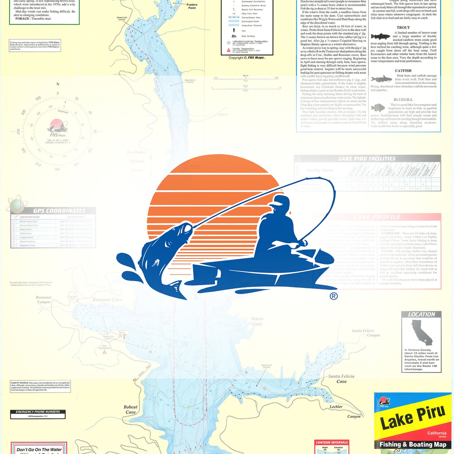 Lake Piru Fishing Map
